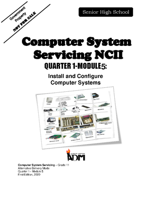 Computer Systems Servicing NCII Quarter 3 Module 2 - Computer System ...