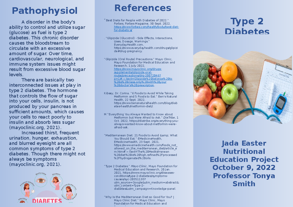 Nutritional Education Project - “Best Diets for People with Diabetes of ...