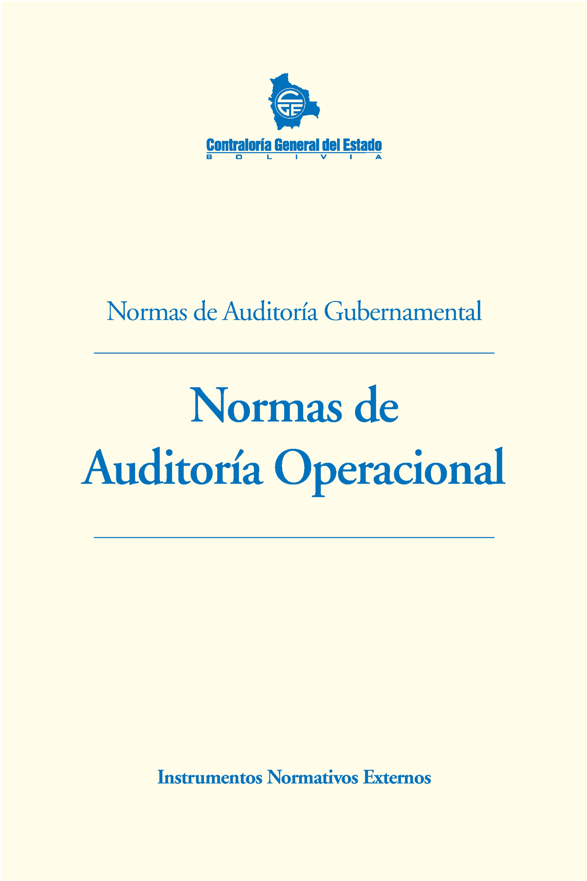 Normas De Auditoria Operacional - Gabinete De Auditoria - Universidad ...