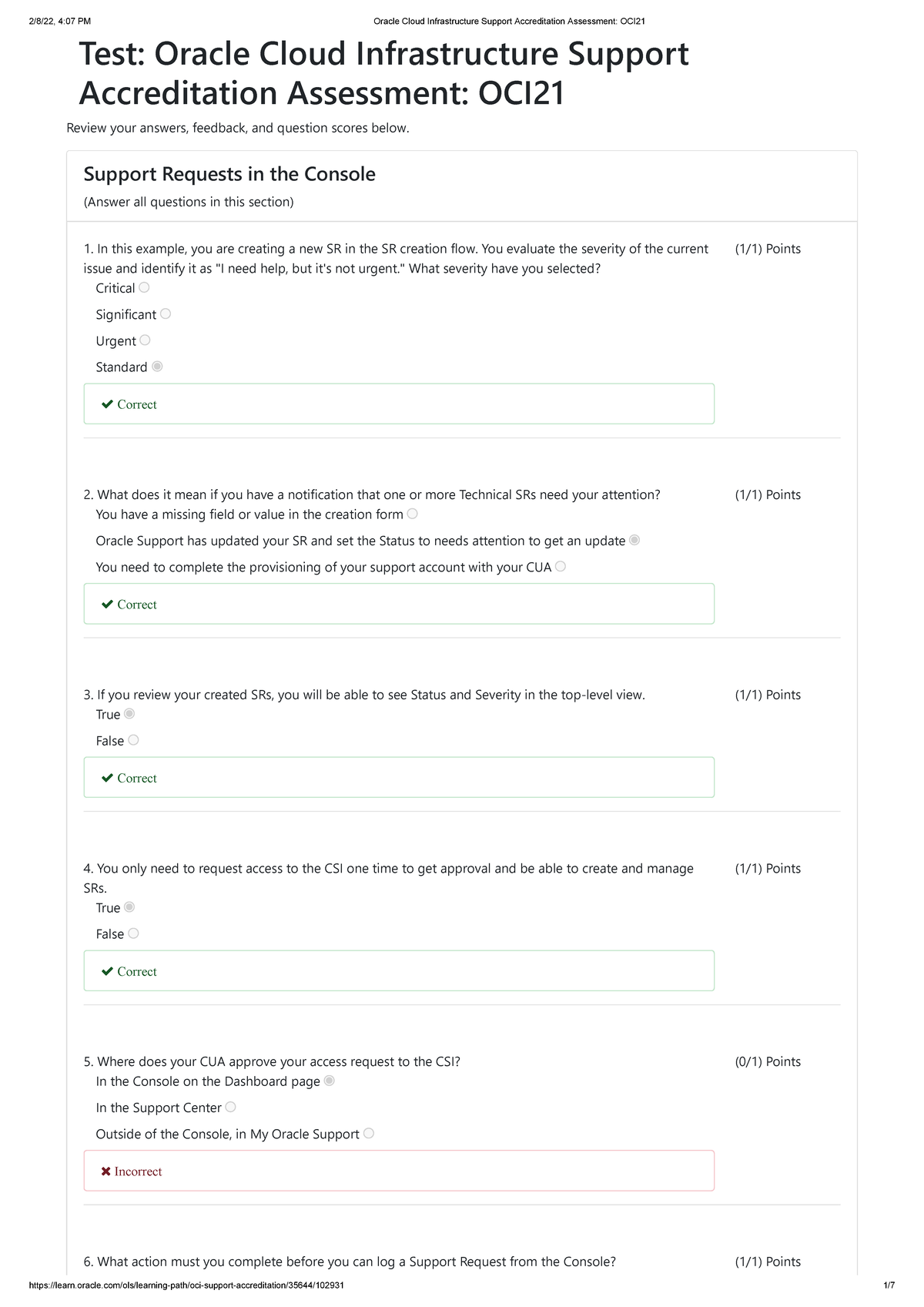 Valid 1z0-1106-1 Exam Sample