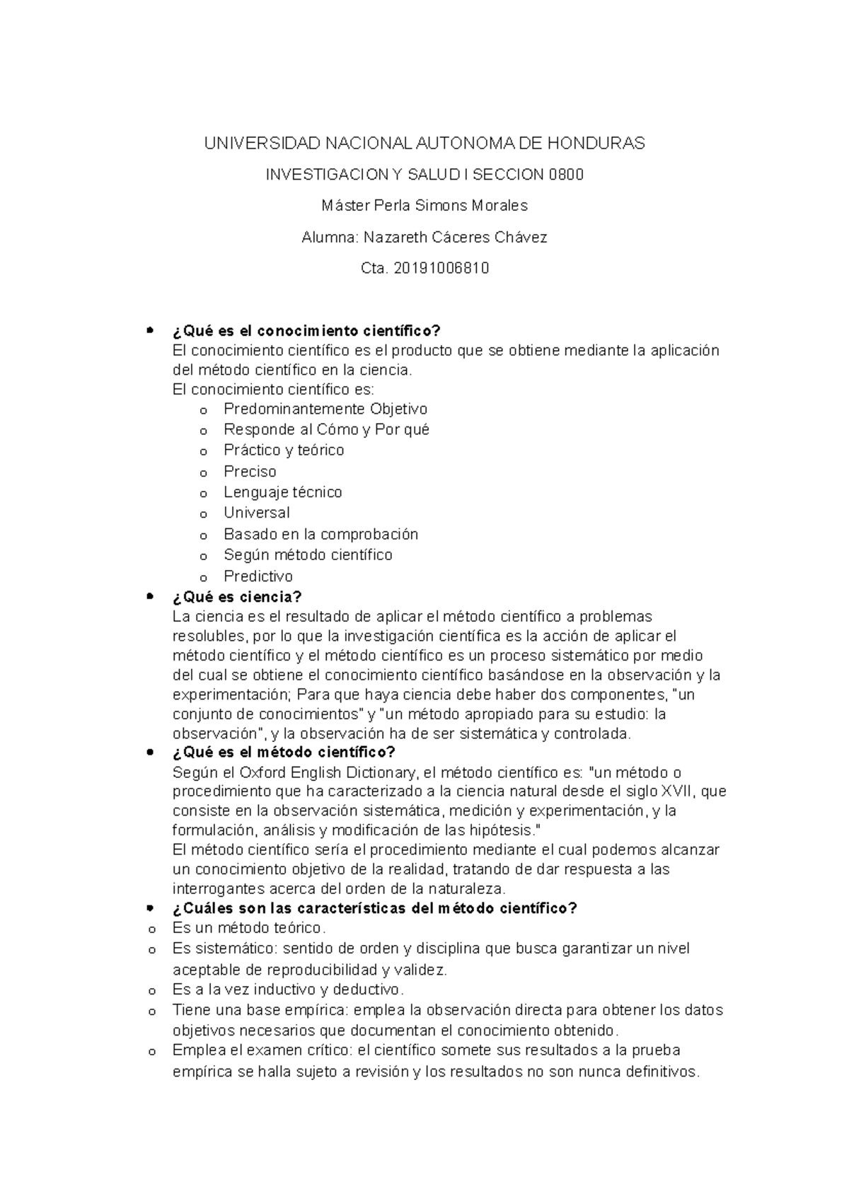 Guia 1 Investigacion Y Salud I Universidad Nacional Autonoma De Honduras Investigacion Y Salud 9719