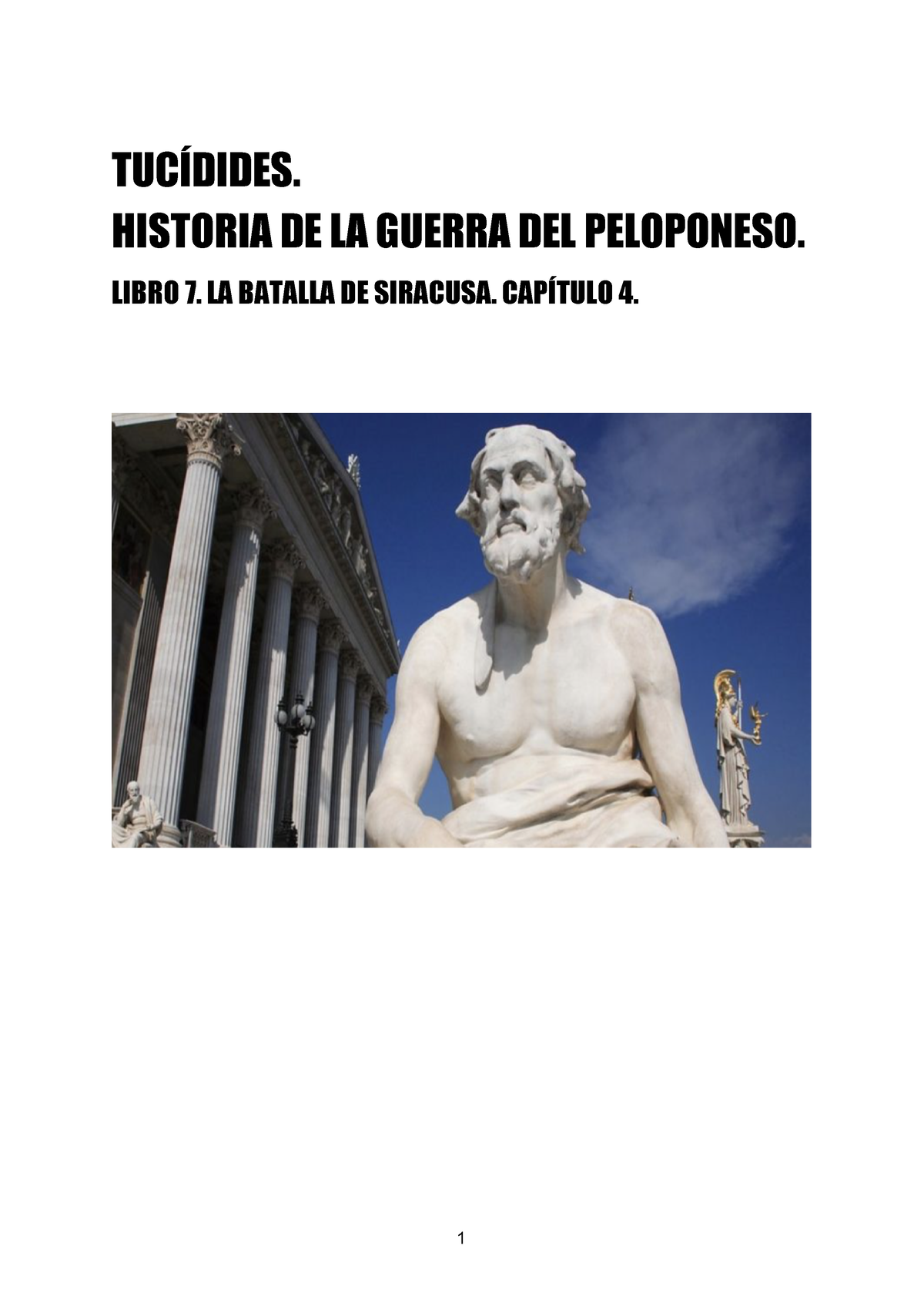 Historia De La Guerra Del Peloponeso Y La Batalla De Siracusa ...