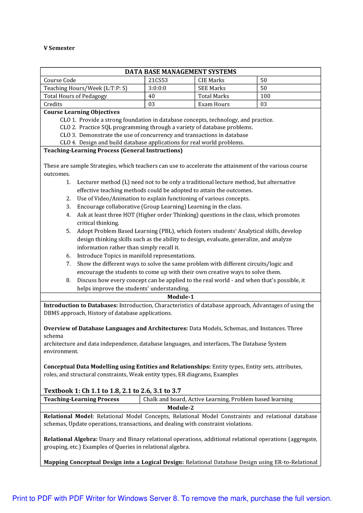 Aiml 5th sem dbms syllabus - : 7IQIWXIV (%8% &%7) 1%2%+)1)28 7=78)17 ...