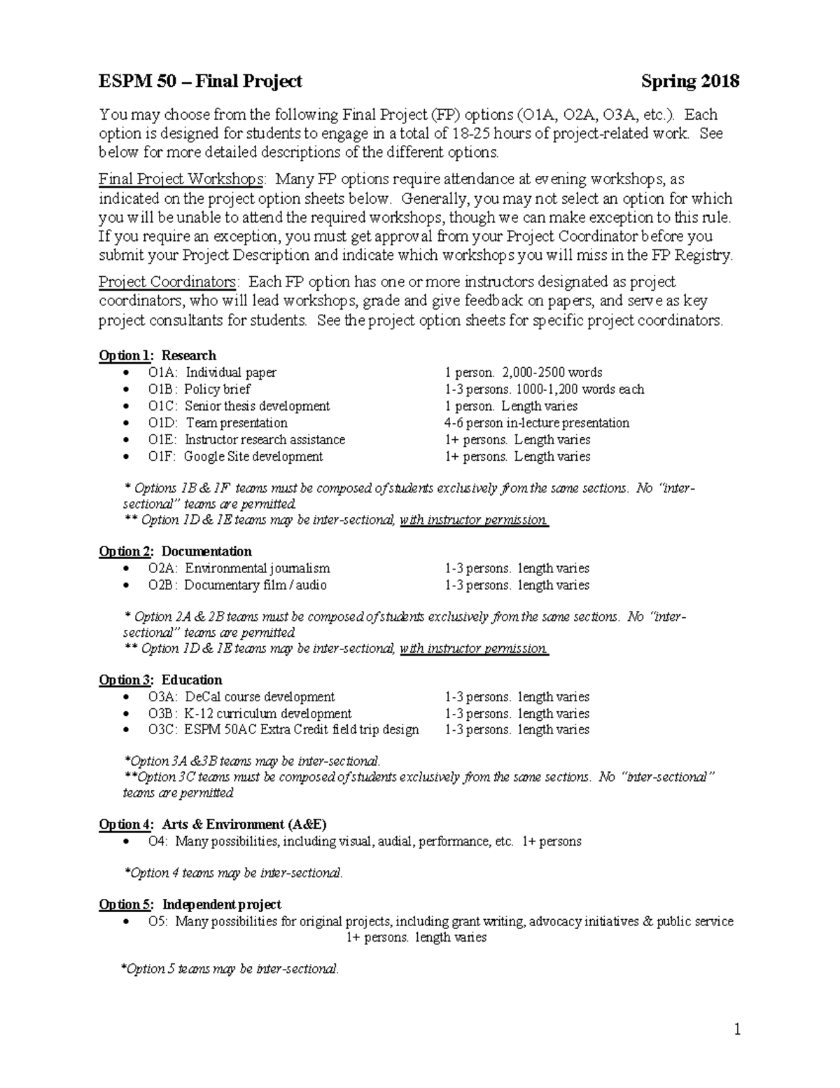 Spring 2018 Final Project Assignment - ESPM 50 – Final Project Spring ...