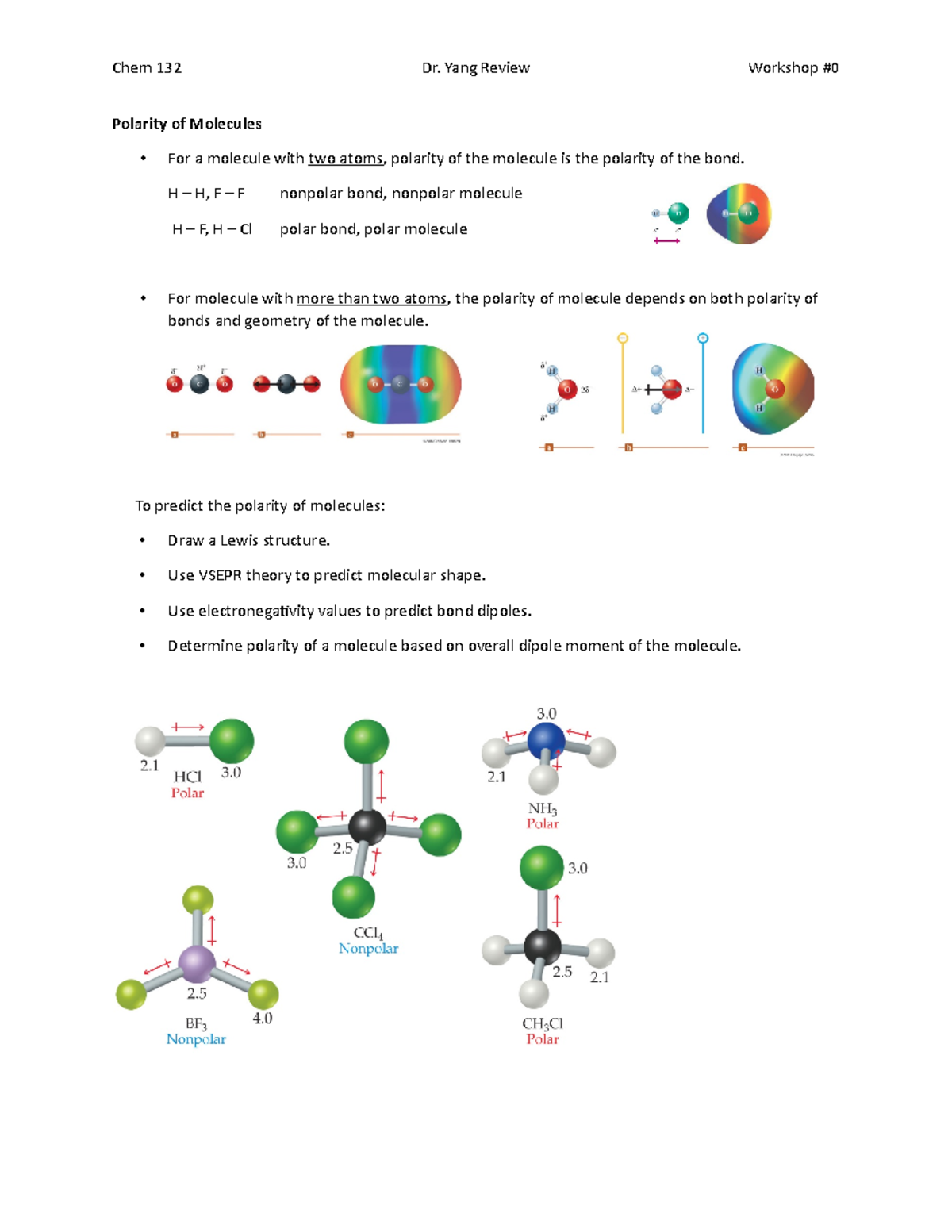 Workshop 1 - Useful Notes - Chem 132 Dr. Yang Review Workshop ...