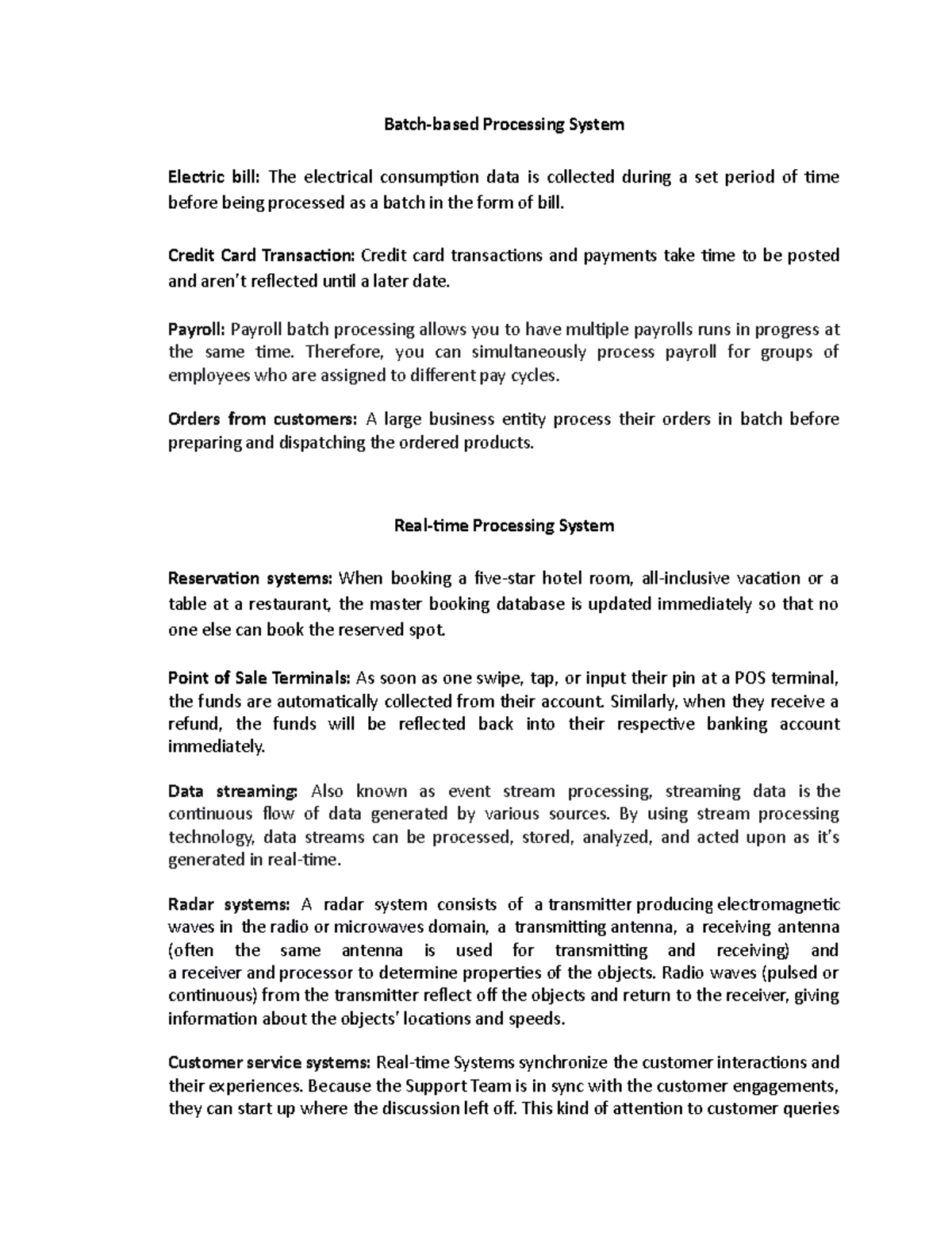 AIS - Examples of Real-Time and Batch Processing - Batch-based ...