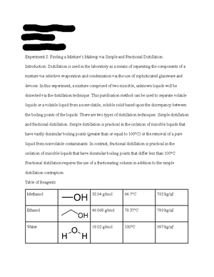 Chem 2211L - Lab Report 1 - Name: Christopher J. Boykin MyID: Cjb TA ...