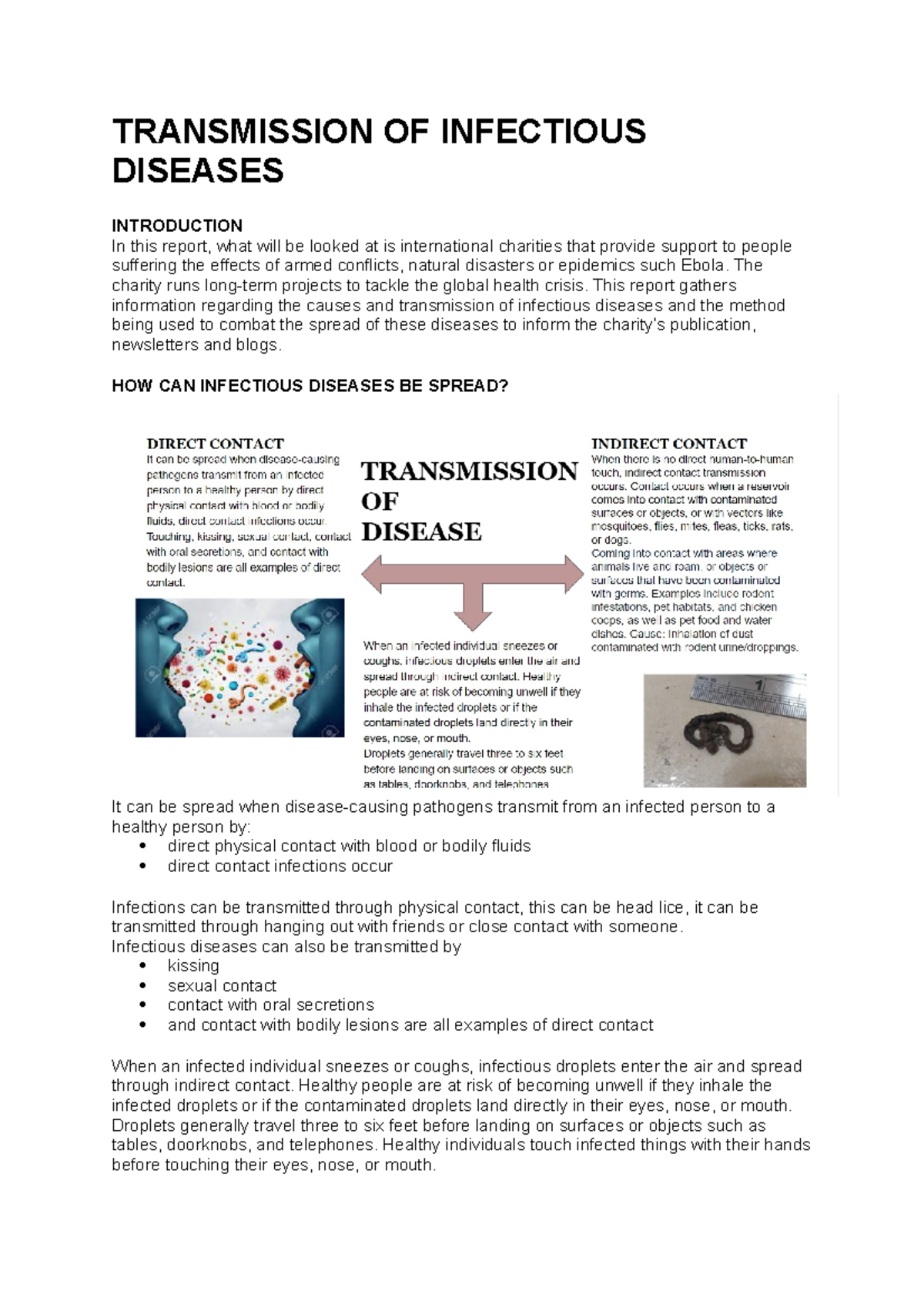 Assignment TASK Learning aim B; Examine the transmission of
