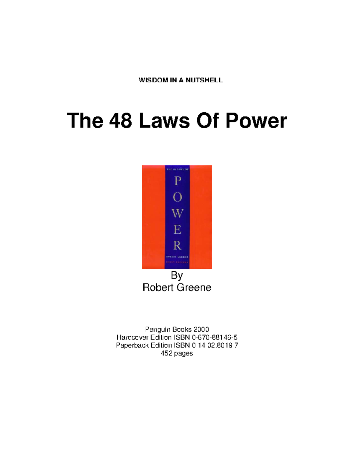 48 laws of power list pdf