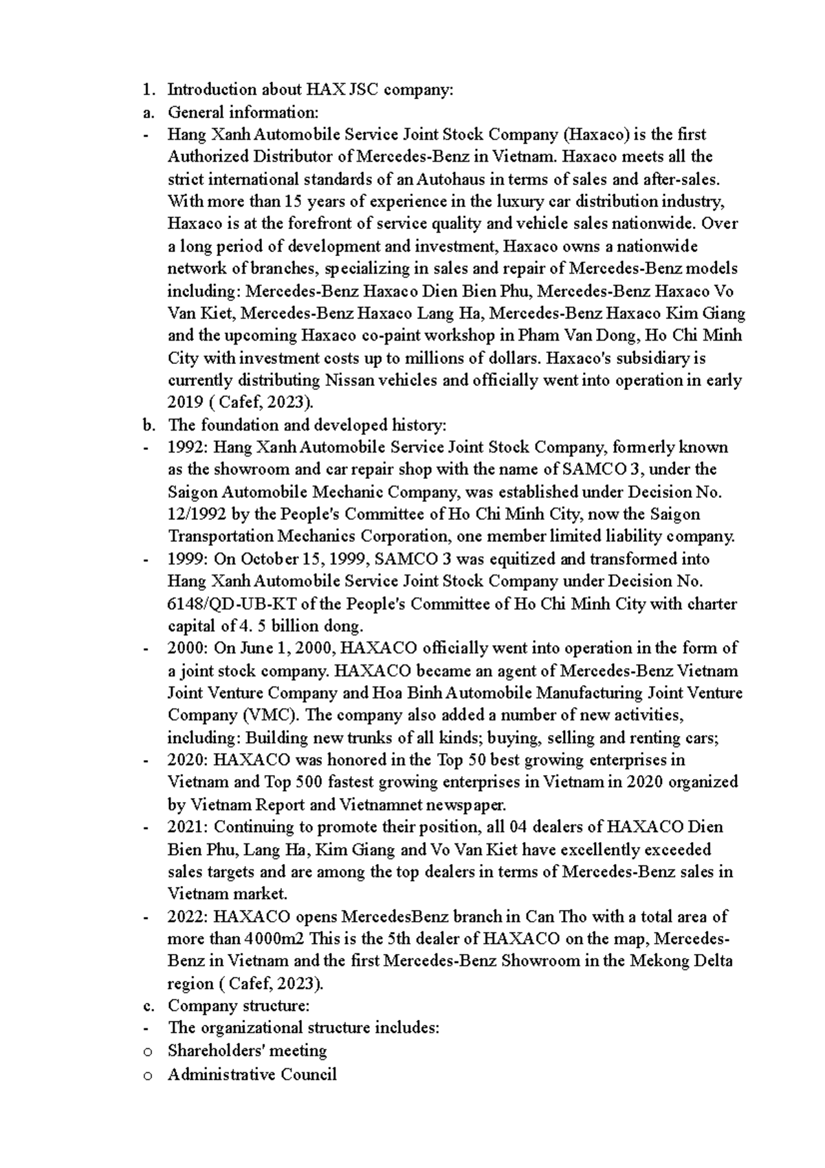 Indi minh phuong HAX gud Introduction about HAX JSC company a