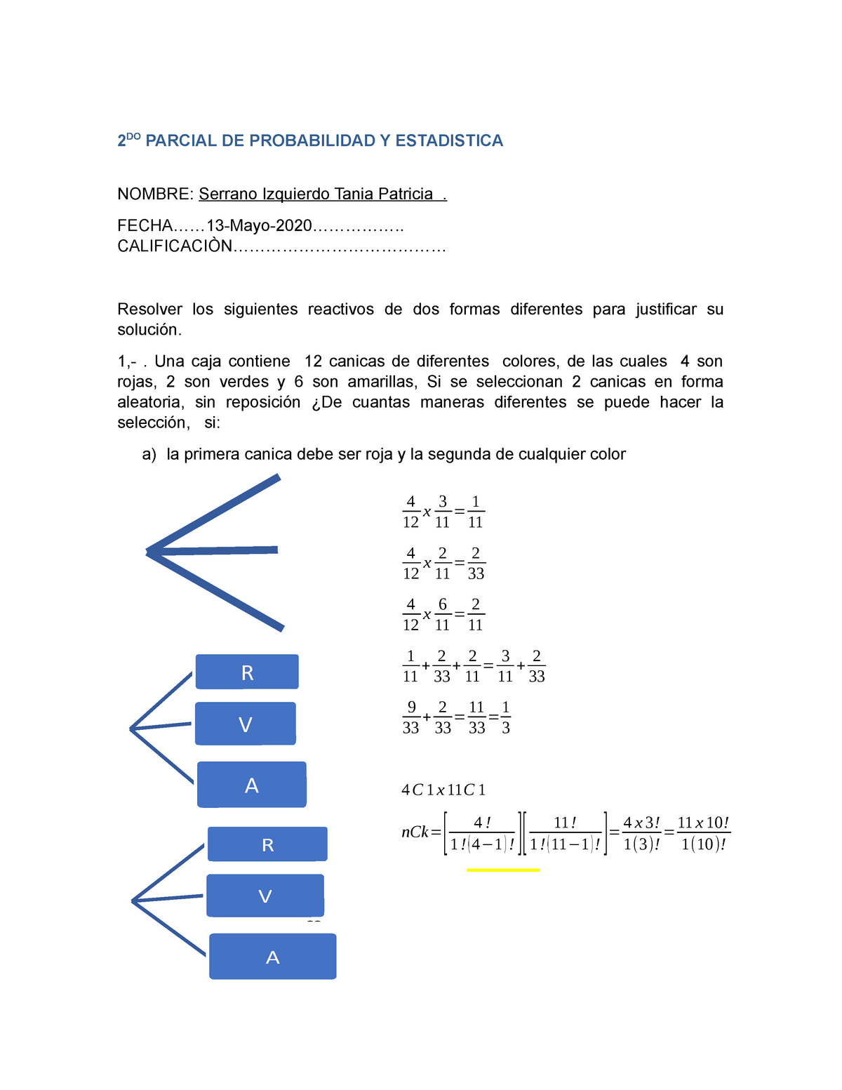 2DO Parcial Probabilidad - 2 DO PARCIAL DE PROBABILIDAD Y ESTADISTICA ...