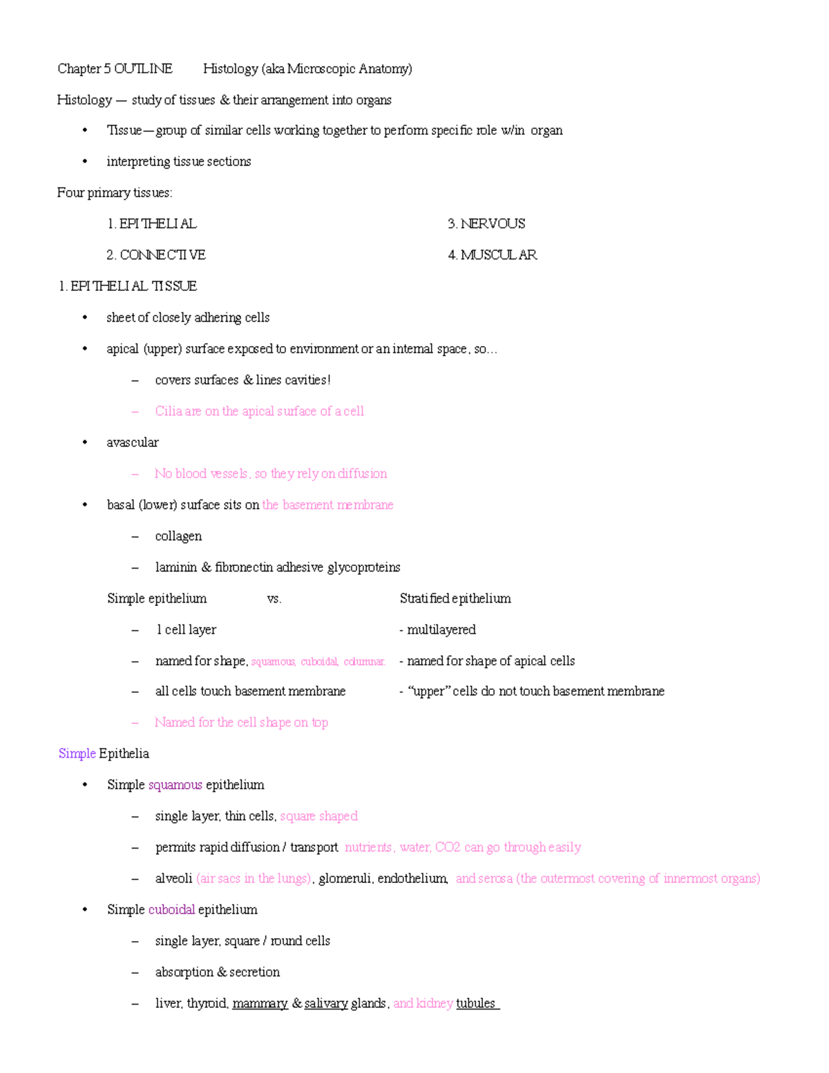 Chapter 5 Notes PDF - Dr. Matre, fall of 2022 - Chapter 5 OUTLINE ...