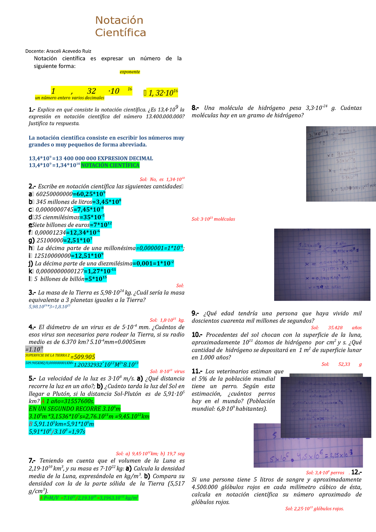 Notacion Cientifica Actividad 5todesecundaria - Notación Científica ...