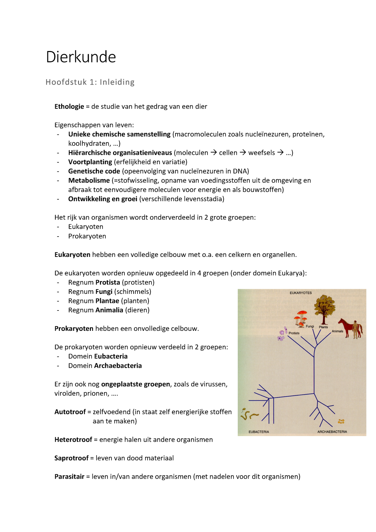 Dierkunde Samenvatting - Warning: TT: Undefined Function: 32 Warning ...