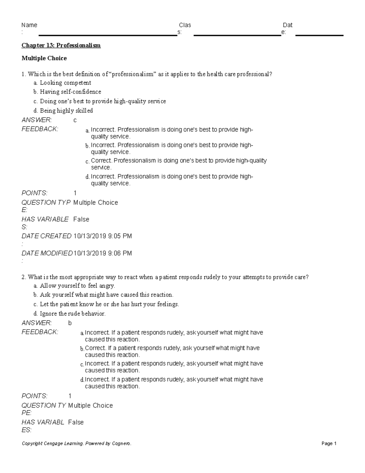 Chapter 13 Professionalism - : s: e: Chapter 13: Professionalism ...