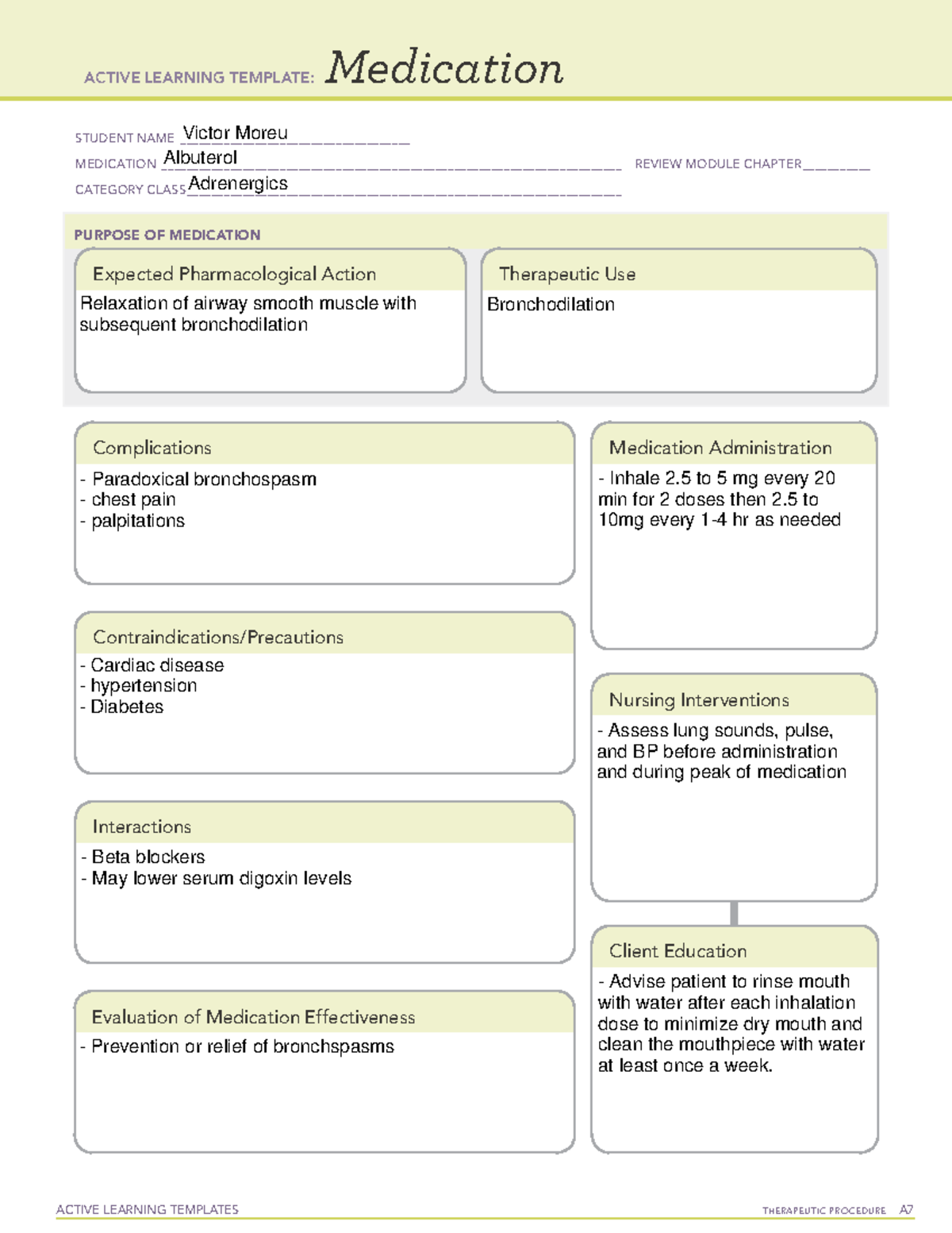 Active Learning Template - Albuterol - ACTIVE LEARNING TEMPLATES ...