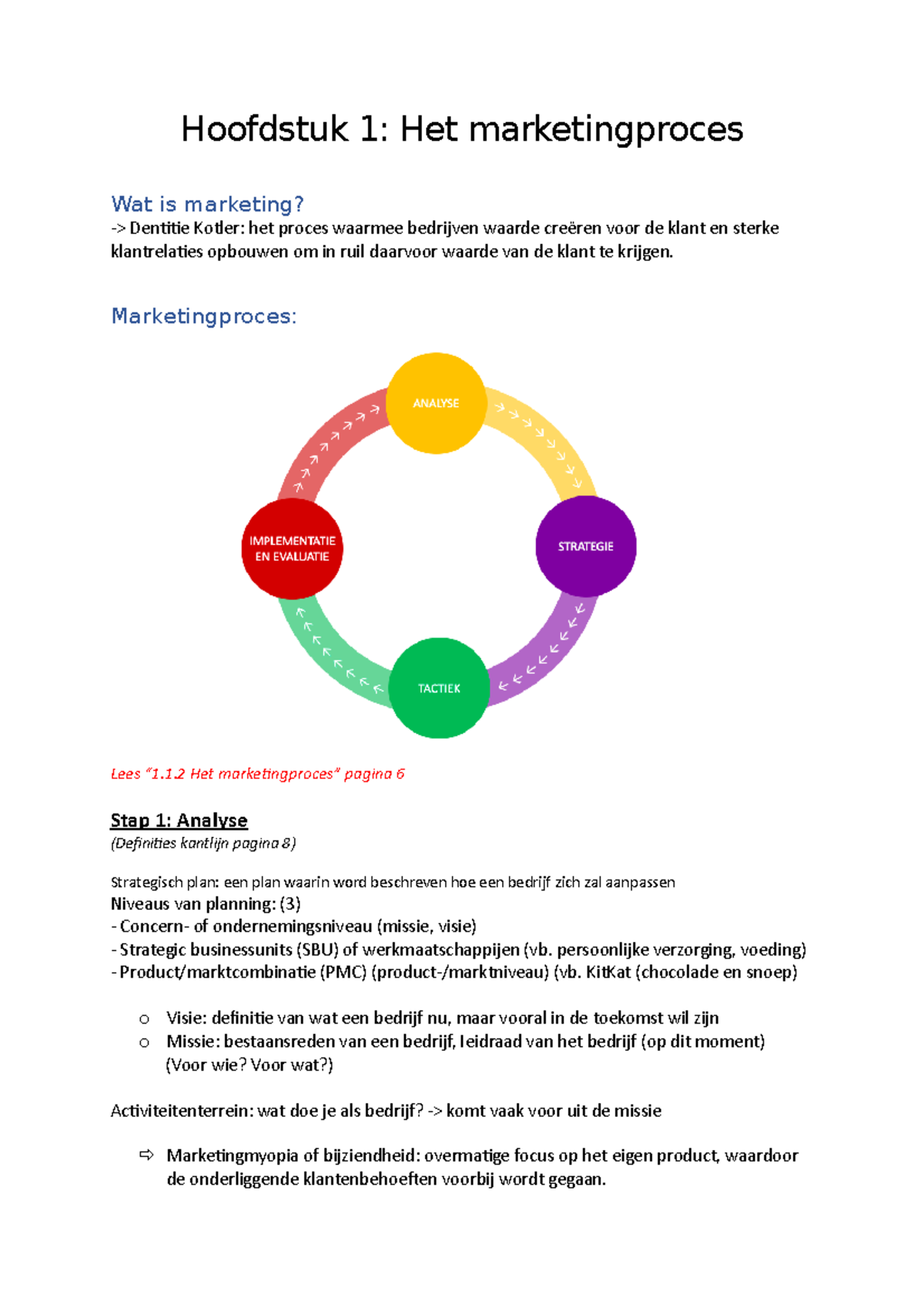 Samenvatting Hoofdstuk 1 - Marketing Essentials - Studocu