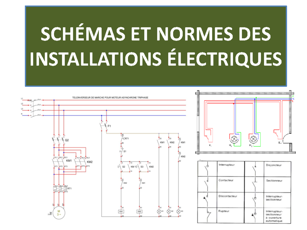 Cours Sch Mas Et Normes Des Installations Lectriques Sch Mas Et Normes Des Installations