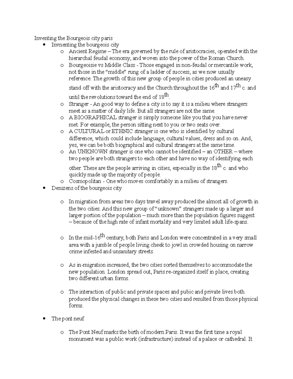 Inventing the Bourgeois city paris o Bourgeoisie vs Middle Class
