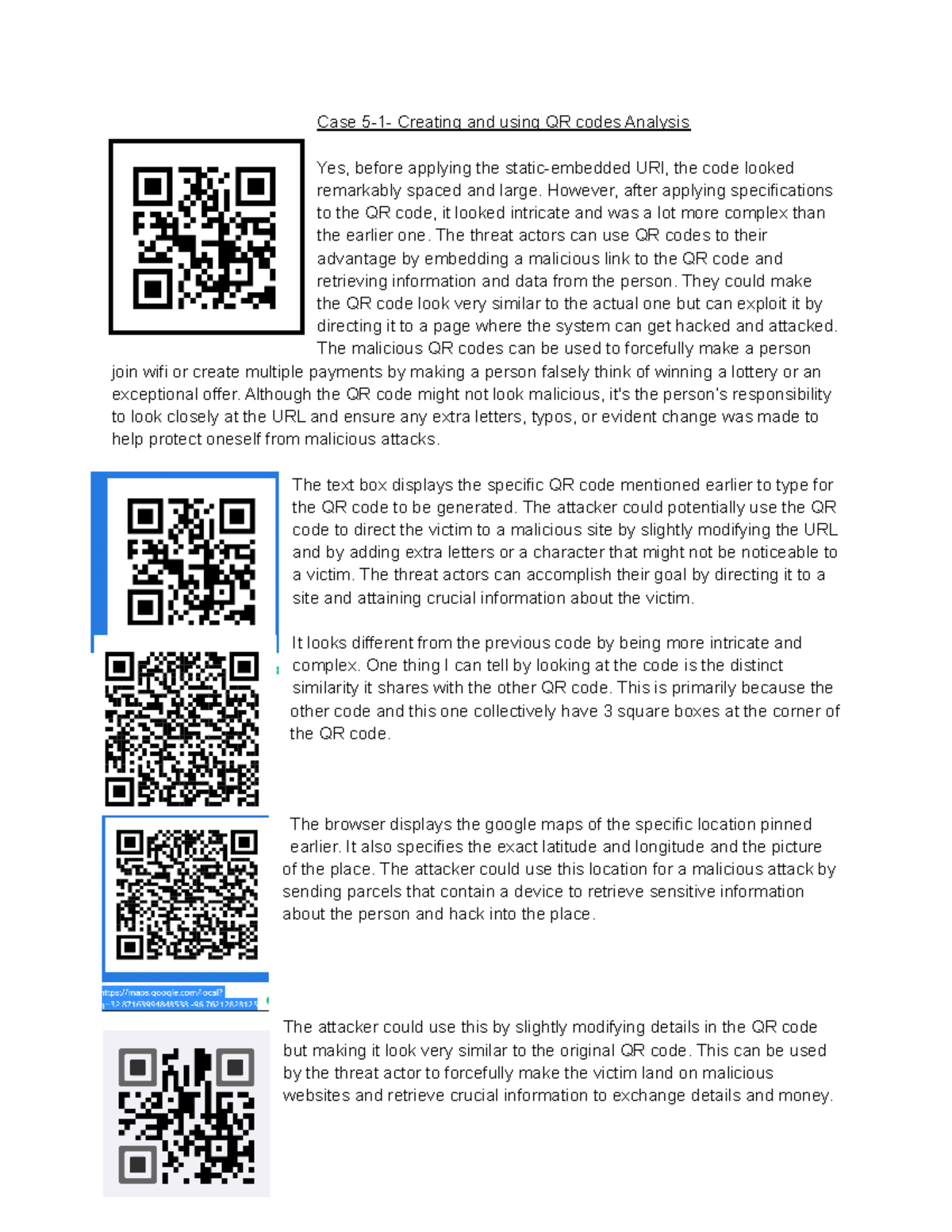 Case 5-1- Creating and using QR codes Analysis - Case 5-1- Creating and ...