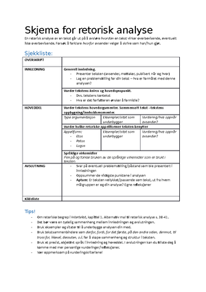 Retorisk Analyse Av 17.mai Tale Av Jacob Semb - Retorisk Analyse: 17 ...