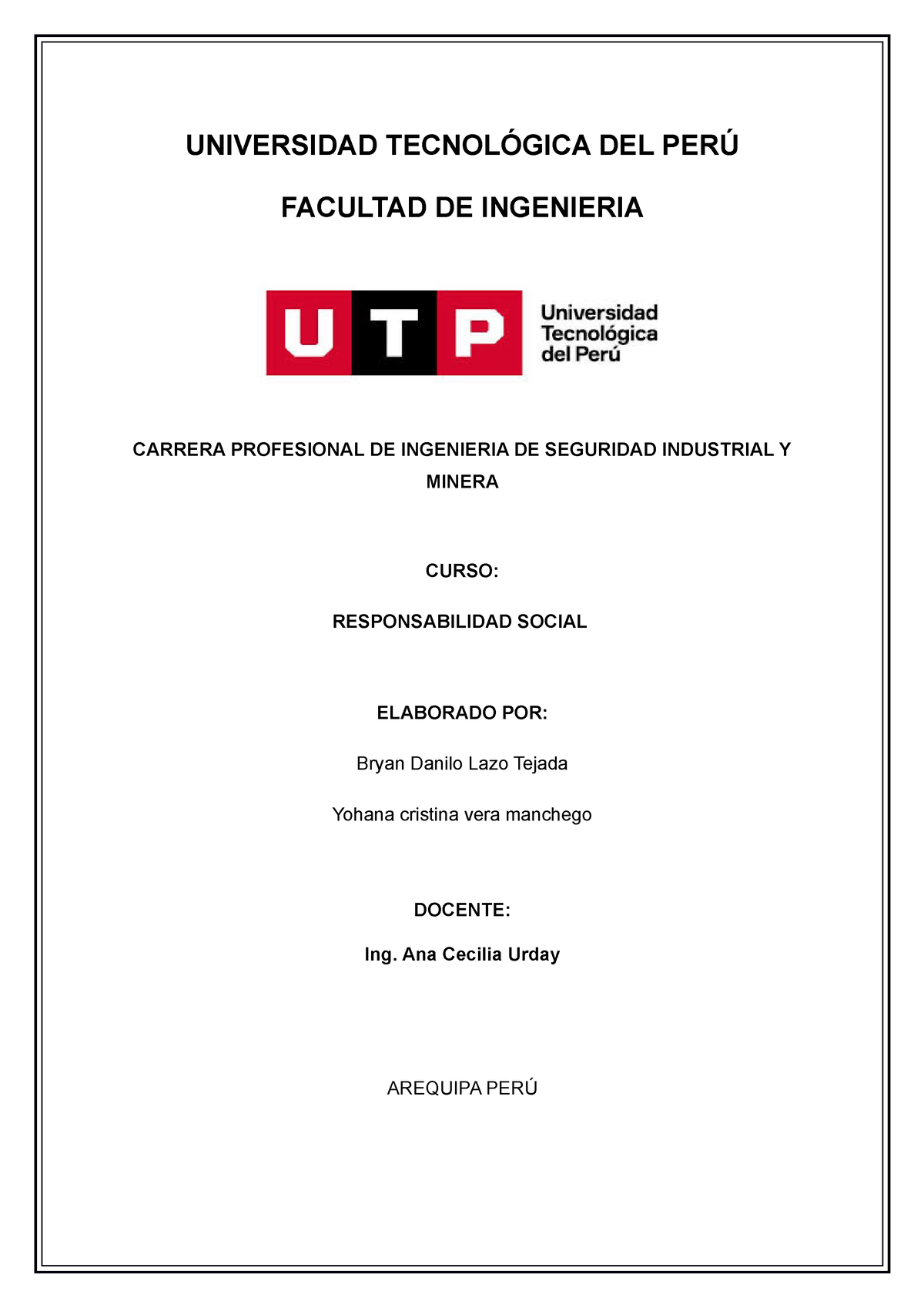 Tarea Terminada Terminado Todo Universidad Tecnol Gica Del Per