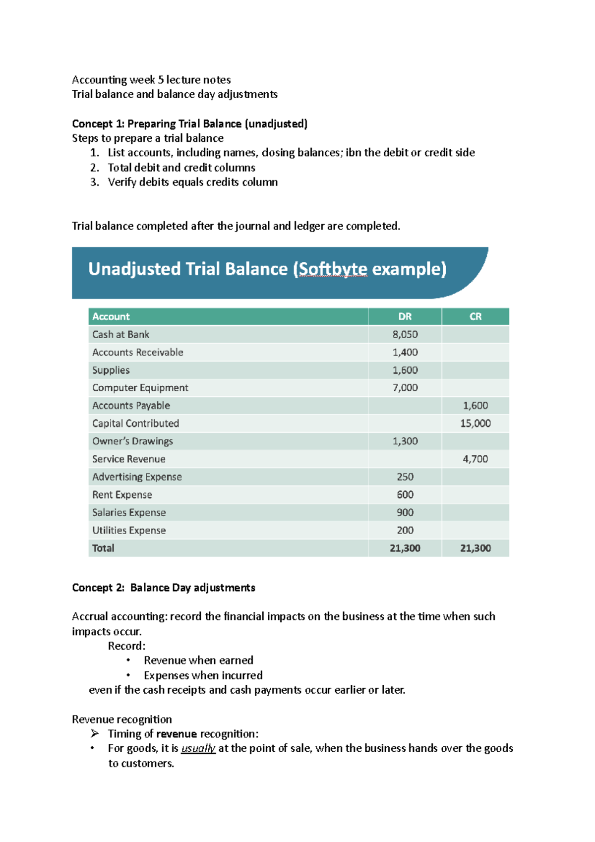 Accounting week 5 lecture notes - Accounting week 5 lecture notes Trial ...