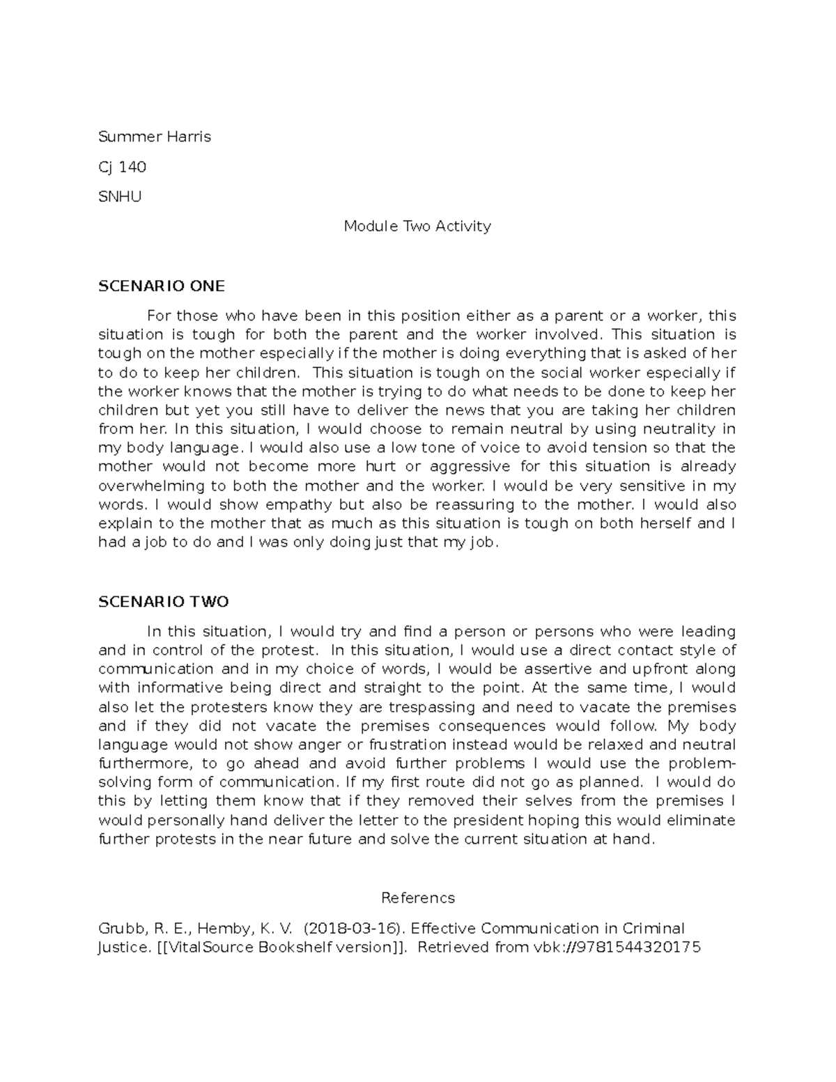 Cj140+module+2+activity - Summer Harris Cj 140 SNHU Module Two Activity ...