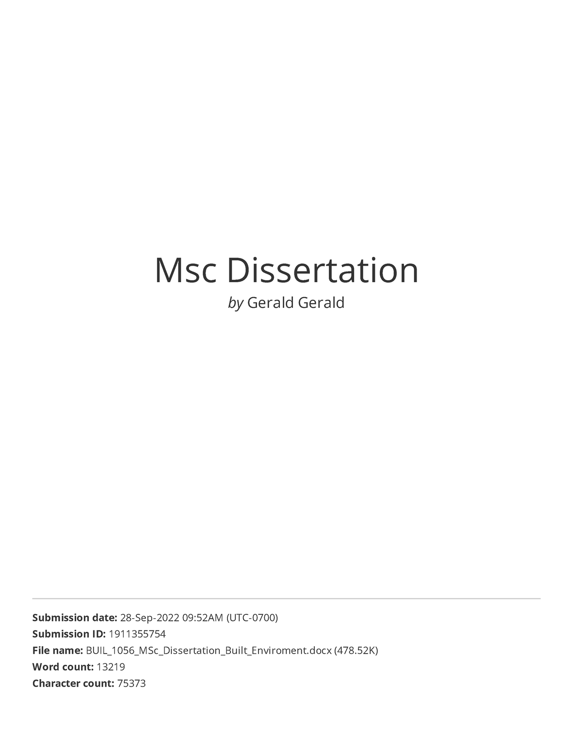 msc by dissertation