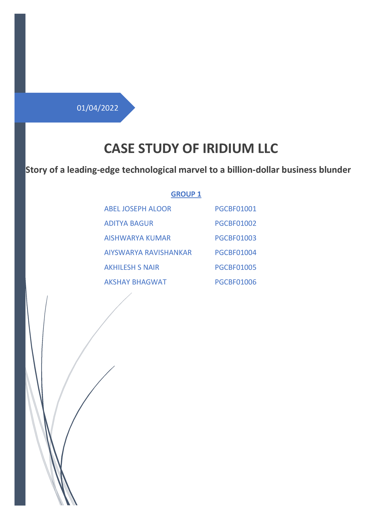 iridium llc case study solution