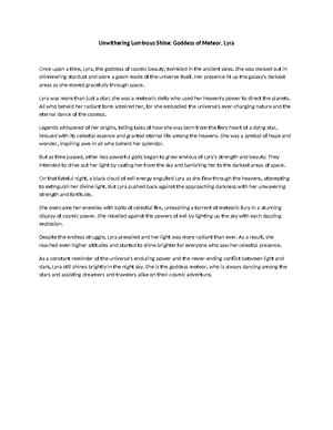Mythology report guide - PLOT SLIDE 1 In the beginning, there is just a ...