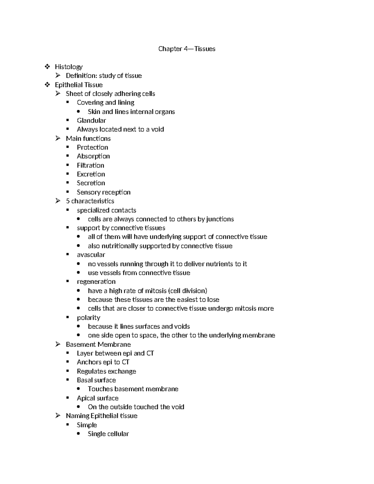 Chapter 4—Tissues PowerPoint Chapter 4—Tissues Histology Definition