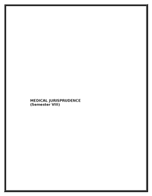 Medical Jurisprudence ( Notes for Exam) - MEDICAL JURISPRUDENCE ...