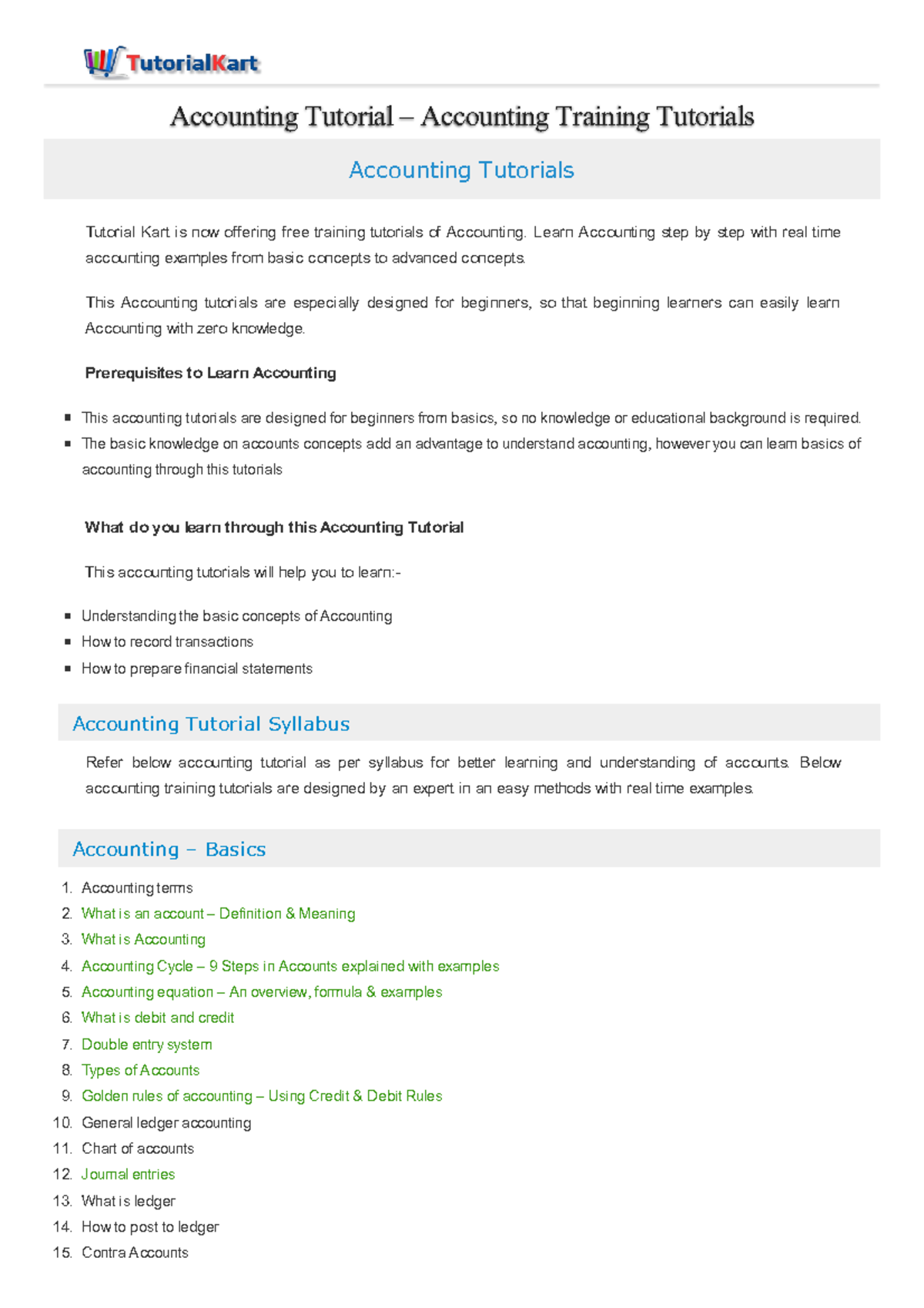 Accounting-tutorial - accounting - Accounting Tutorials Tutorial Kart ...