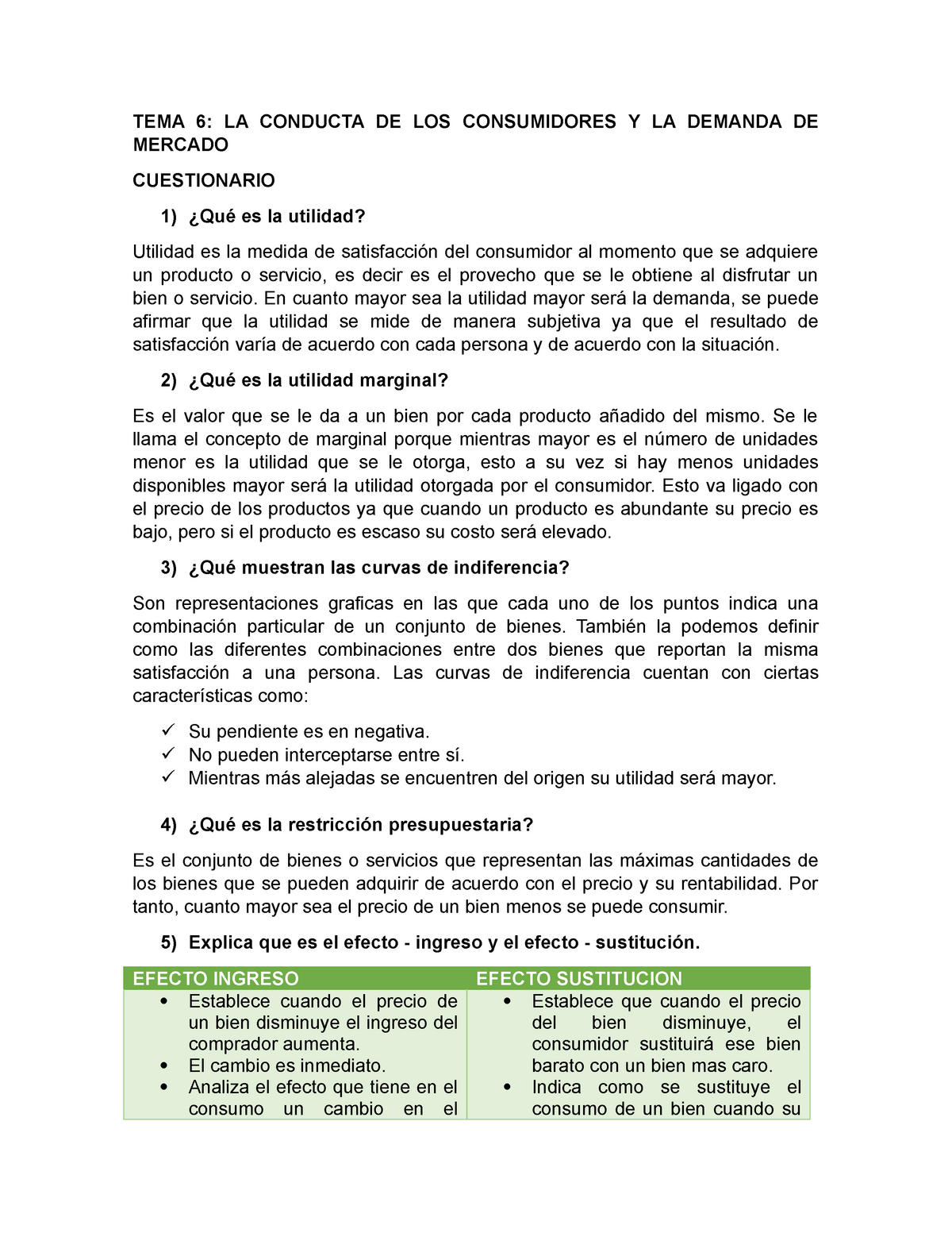 QUE ES LA Utilidad - EJERCICIO PRACTICO - TEMA 6: LA CONDUCTA DE LOS ...