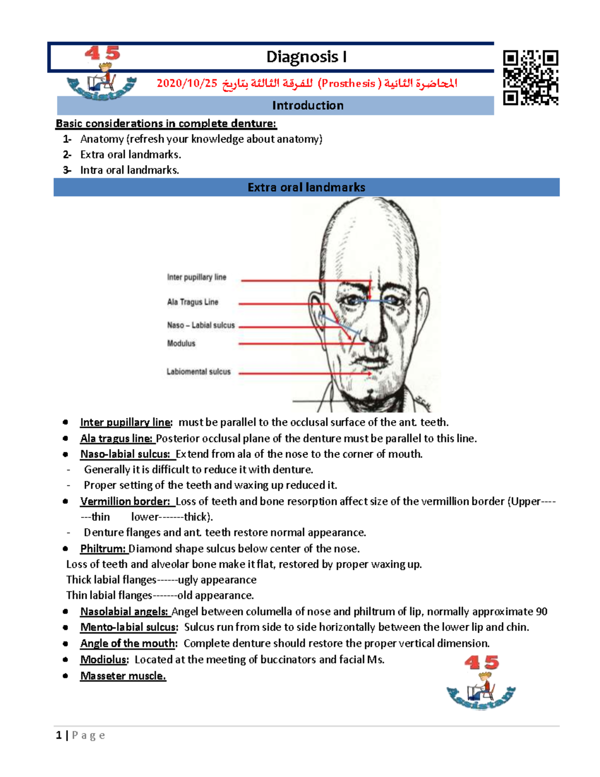02 Diagnosis I removable prosthodontics Diagnosis I 2020 / 10 / 25