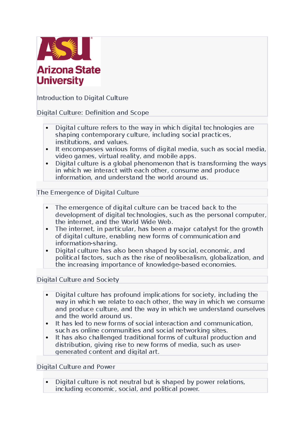 Introduction to Digital Culture Introduction to Digital Culture Digital Culture Definition