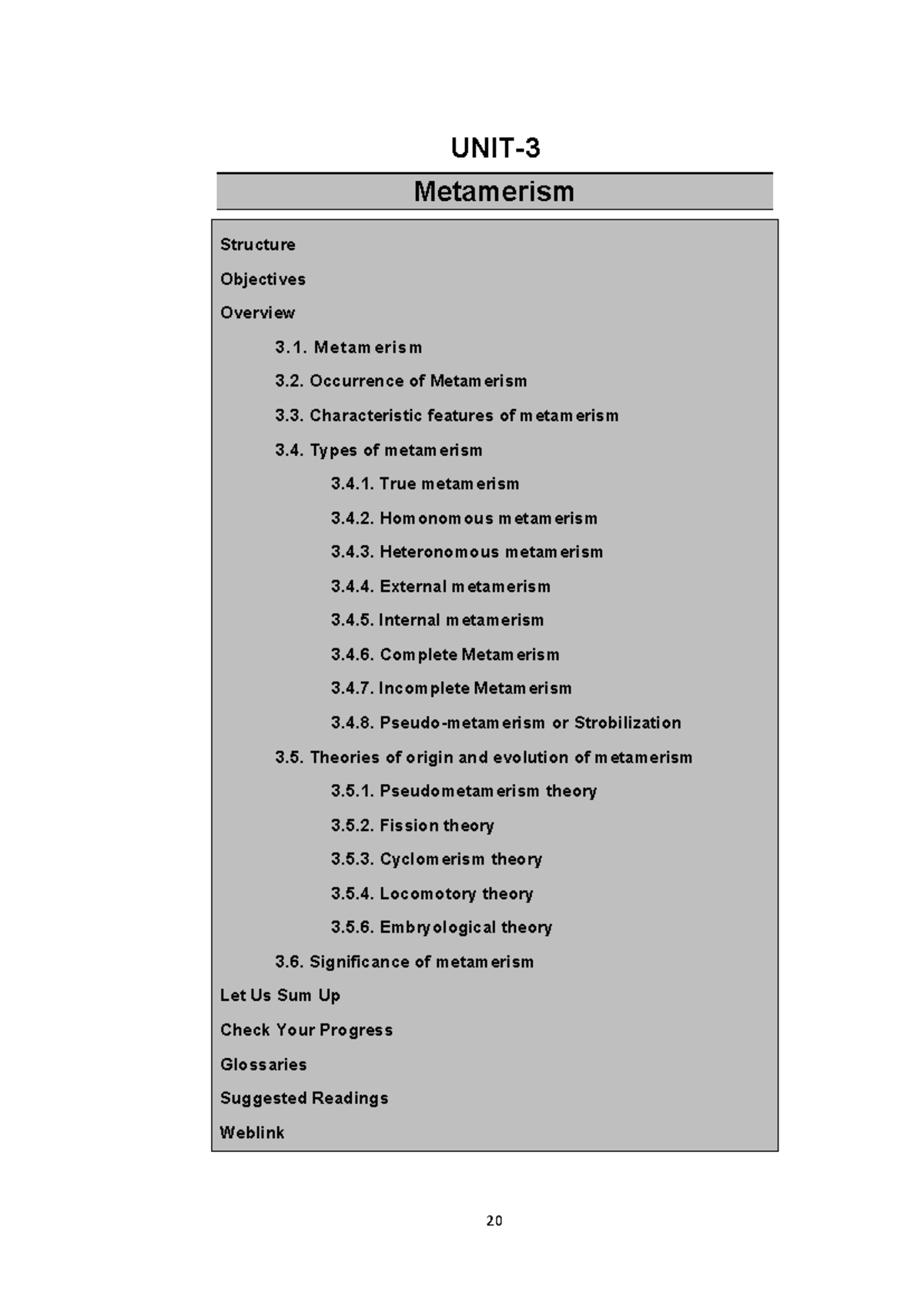 NOUuuuuuuuuuuuuuuuuuuuuuuuuu - UNIT- 3 Metamerism Structure Objectives ...