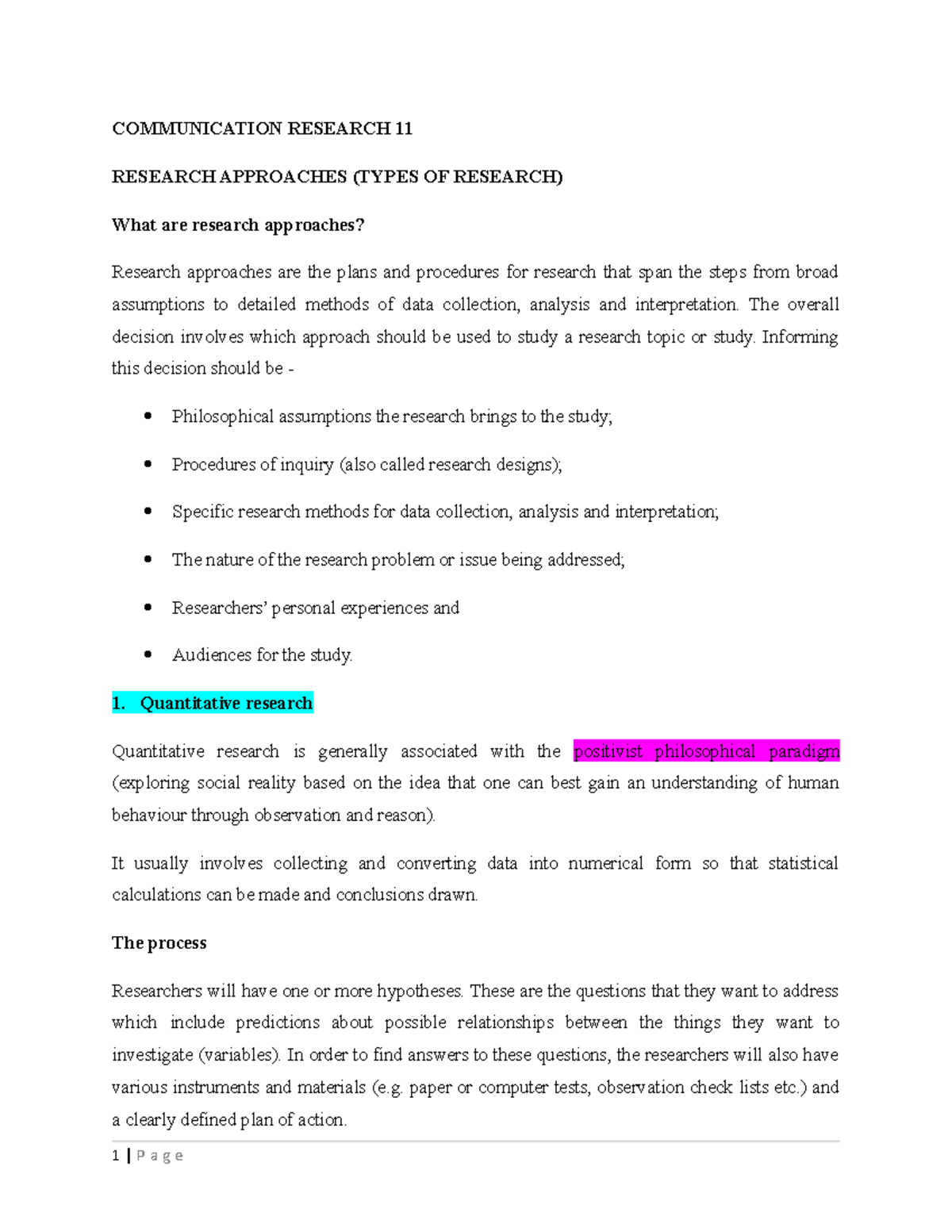 Communication Research 11 Notes-01 - COMMUNICATION RESEARCH 11 RESEARCH ...