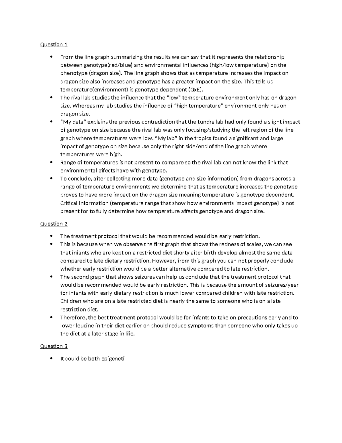 Deep Question 3 Question 1 From the line graph summarizing the