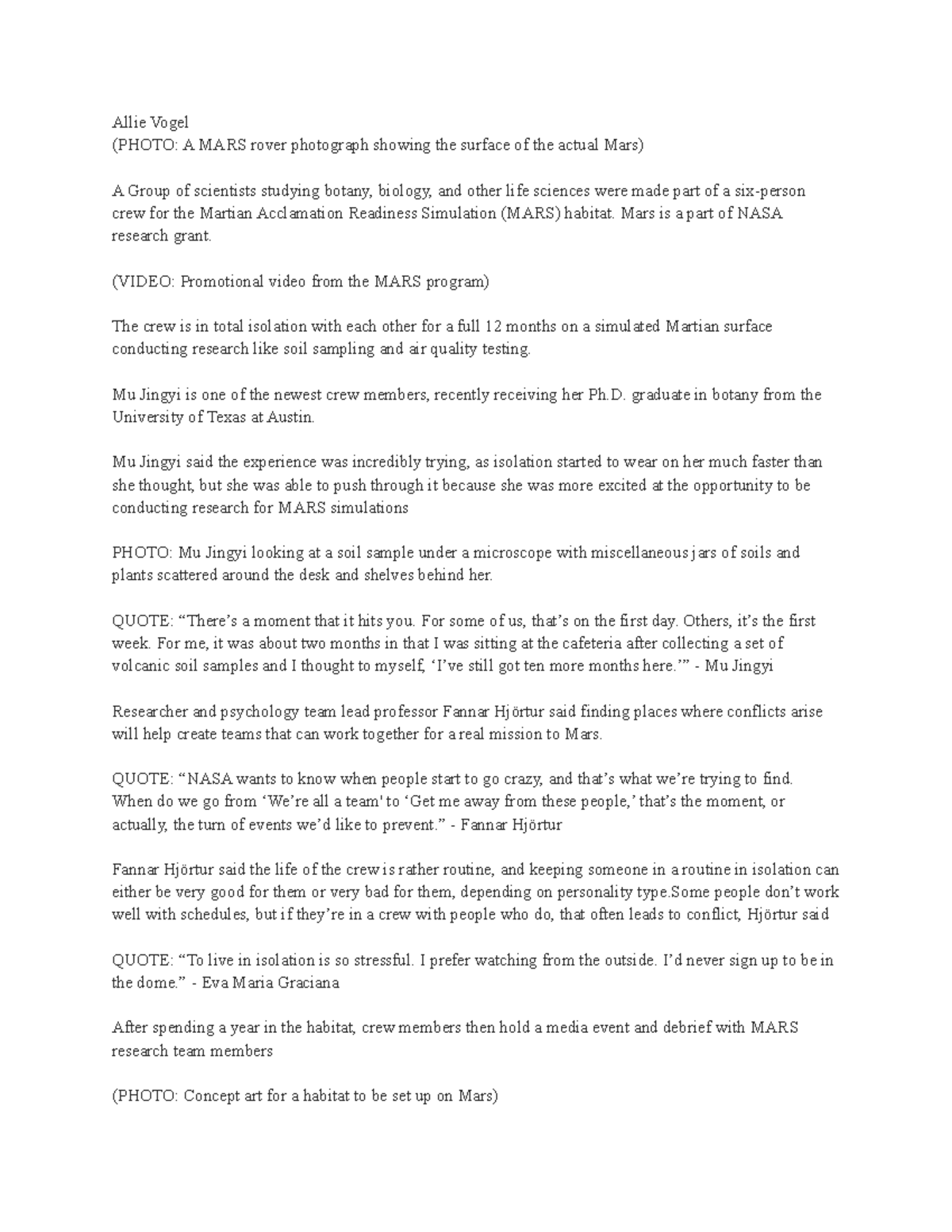 Multimeadia story - This is a major assignment in media writing! This ...