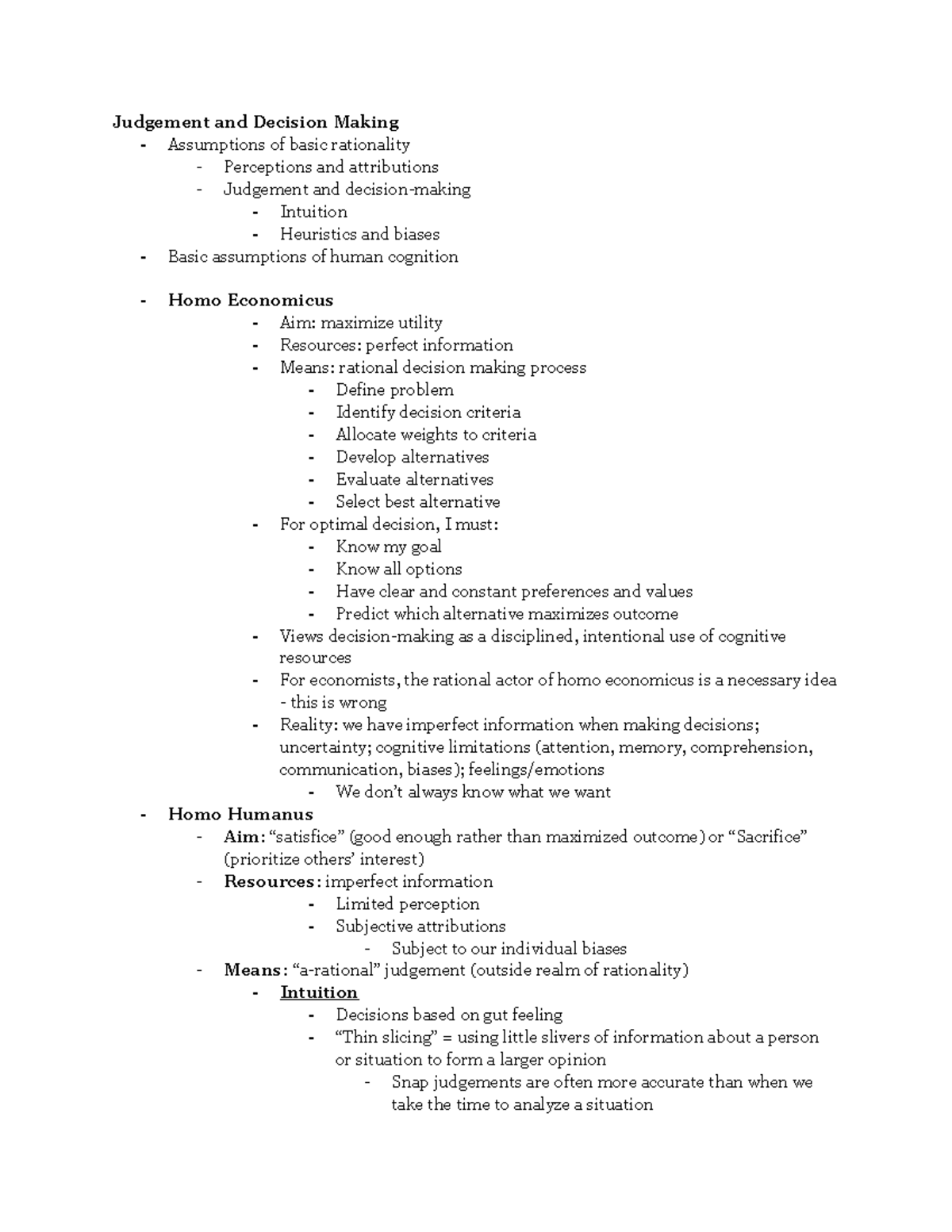 Org notes 10 - MGMT102101 - Studocu
