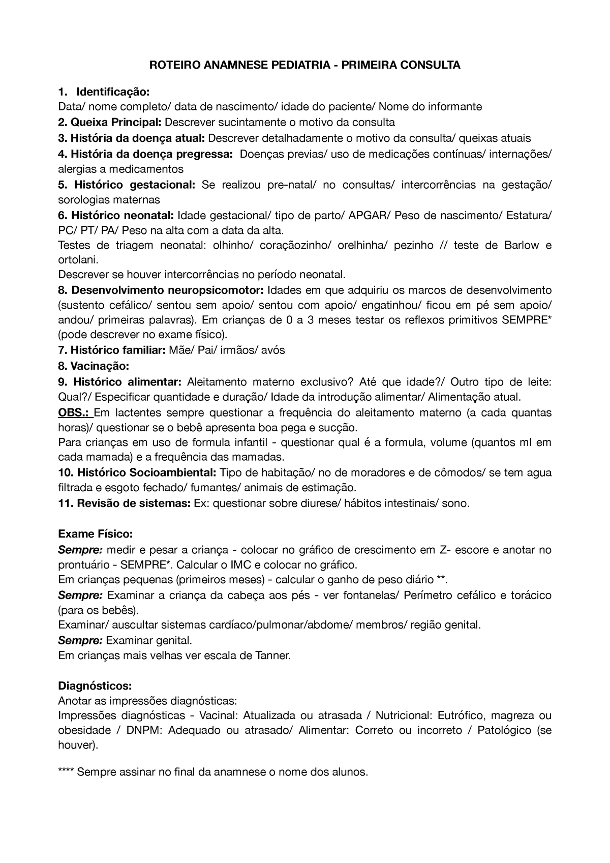 Anamnese Nutricional - FICHA DE ANAMNESE NUTRICIONAL NOME DO PACIENTE: DATA  DE NASCIMENTO: / / - Studocu