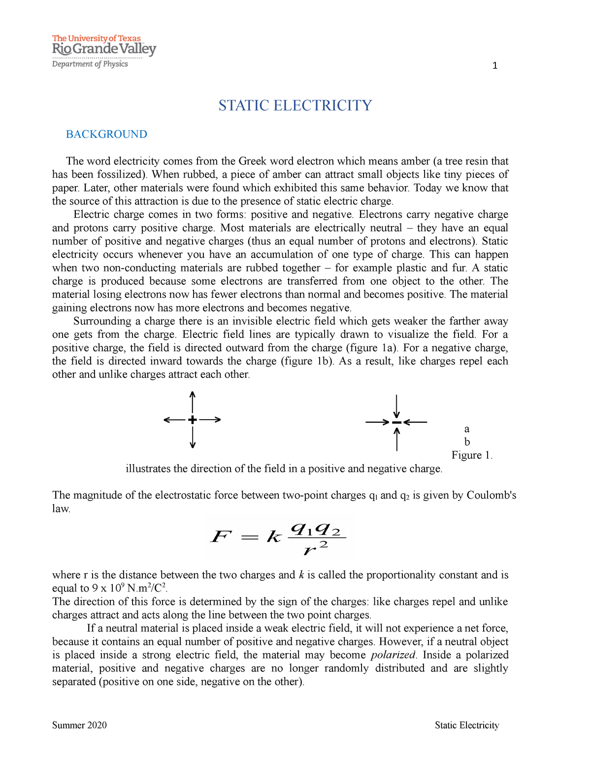 research papers on static electricity