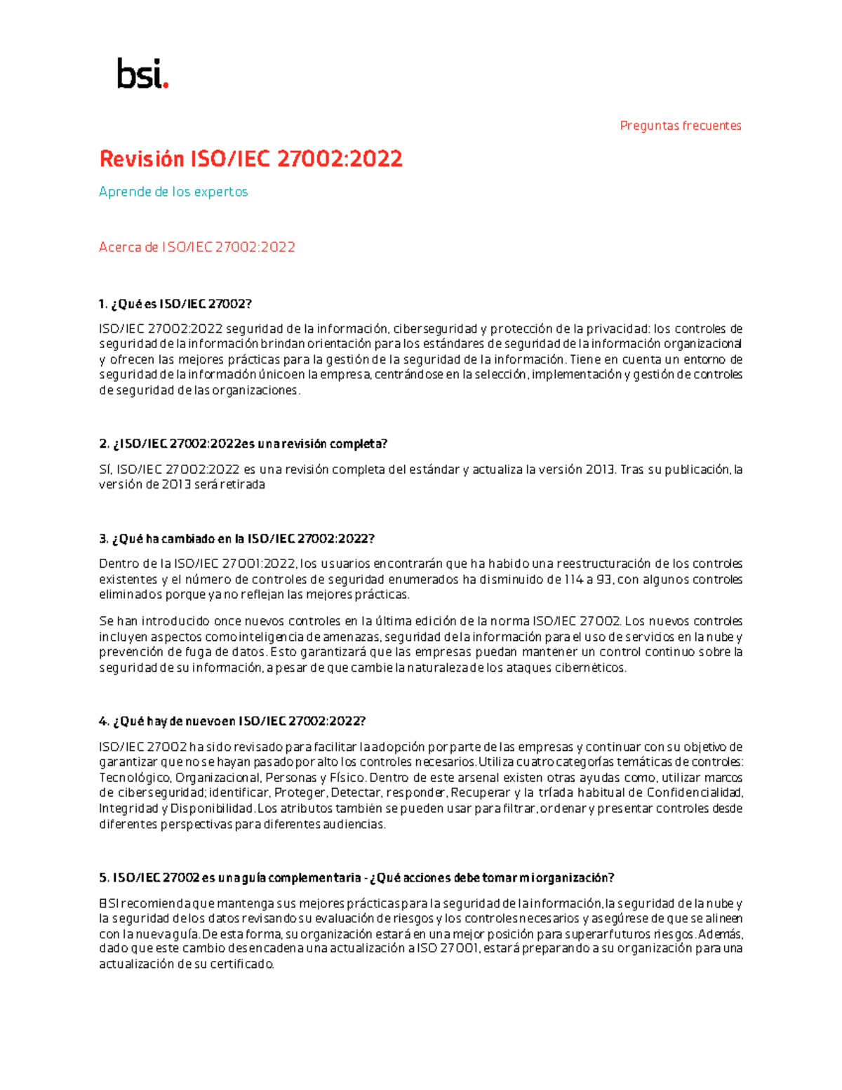 ISO Iec-27002 2022 - Defddded - Preguntas Frecuentes Revisión ISO/IEC ...