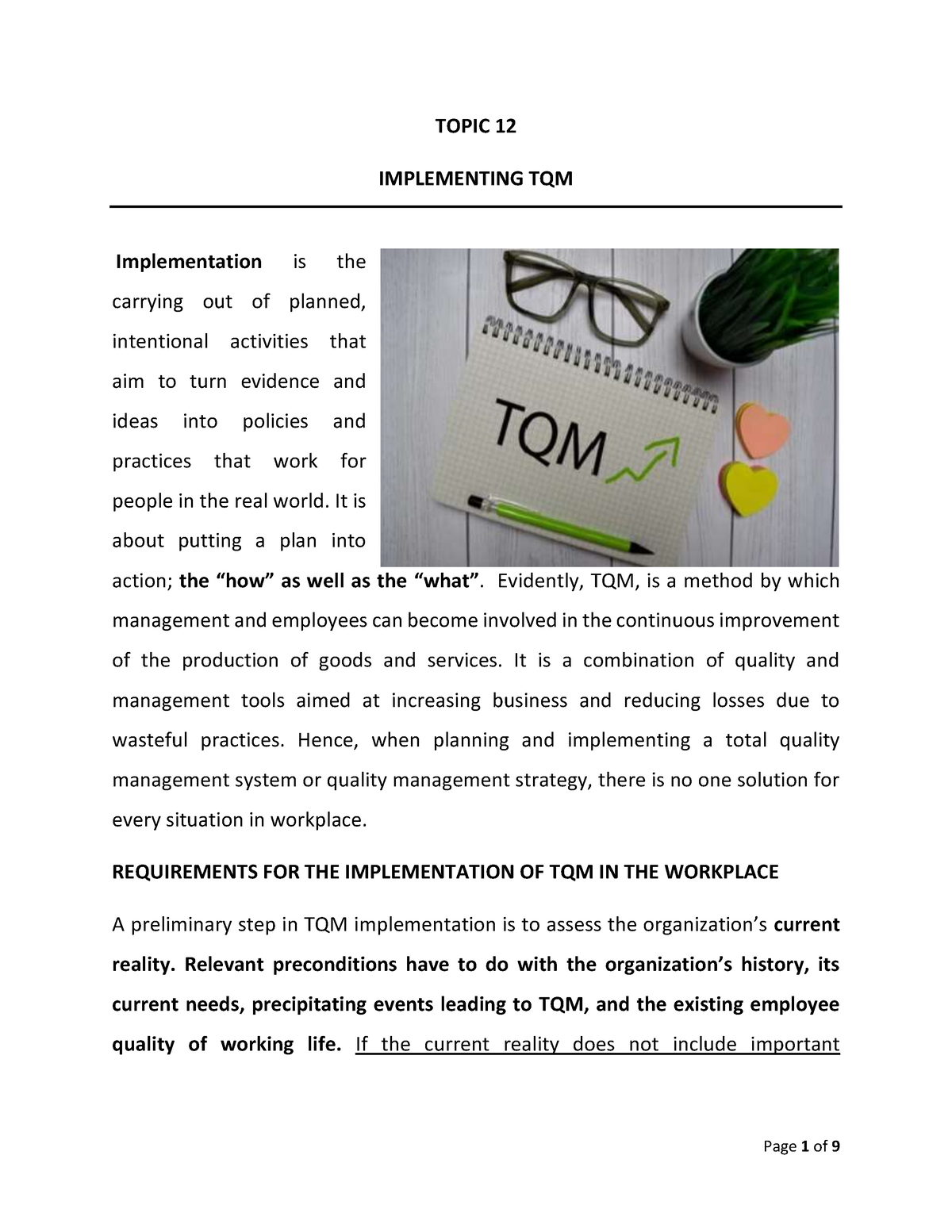 tqm thesis topics