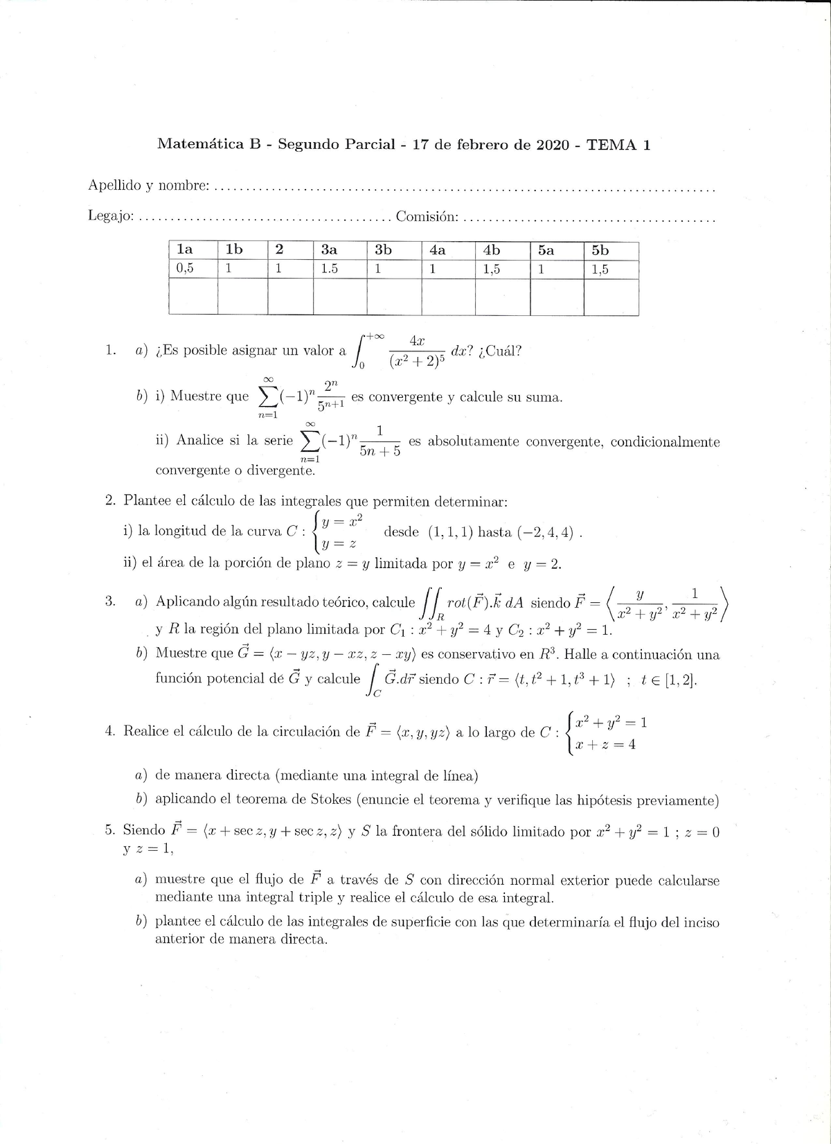 Parcial 1 - Matemática B - Studocu