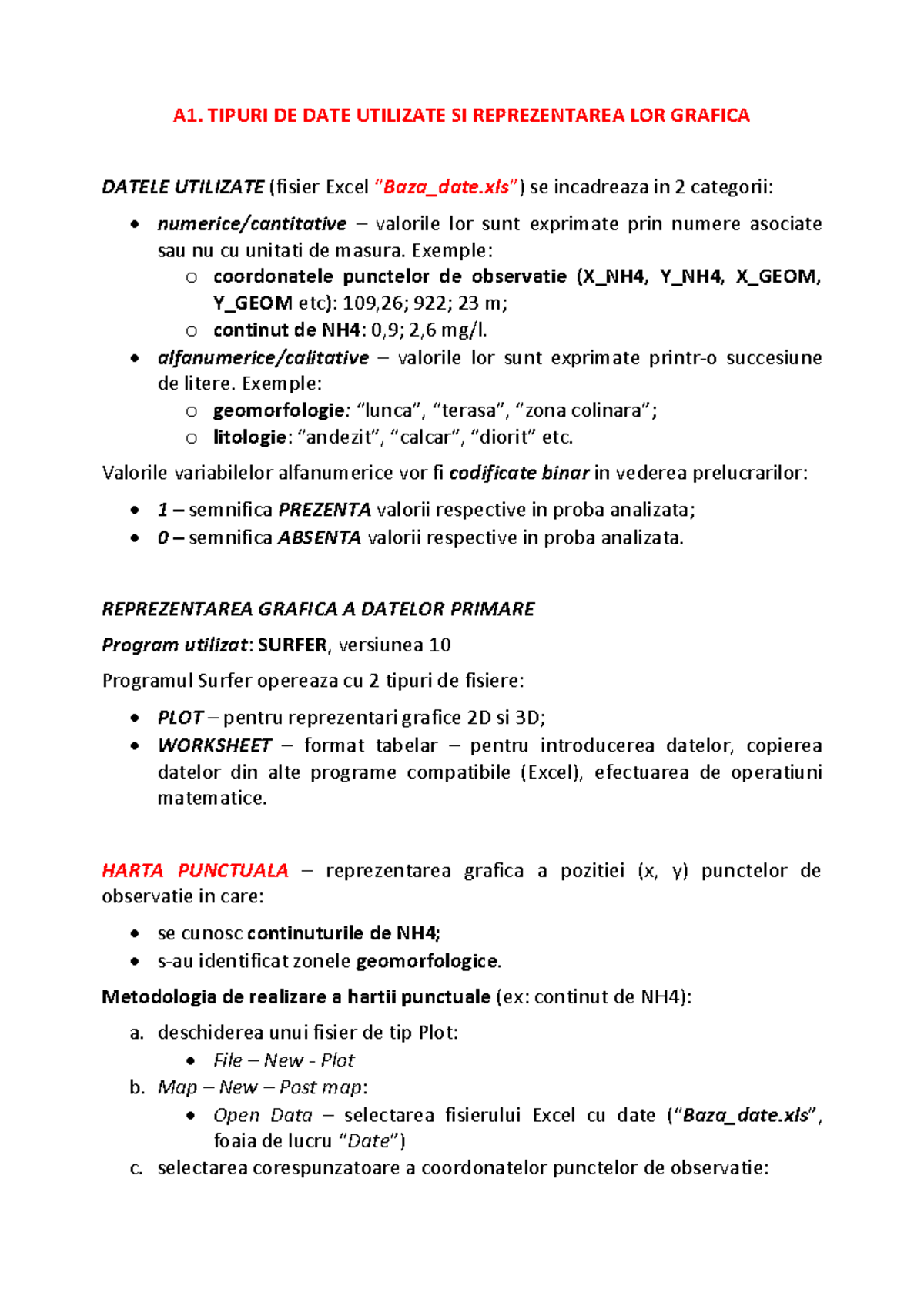 Tipuri DE DATE SI REP. Grafica - A1. TIPURI DE DATE UTILIZATE SI ...