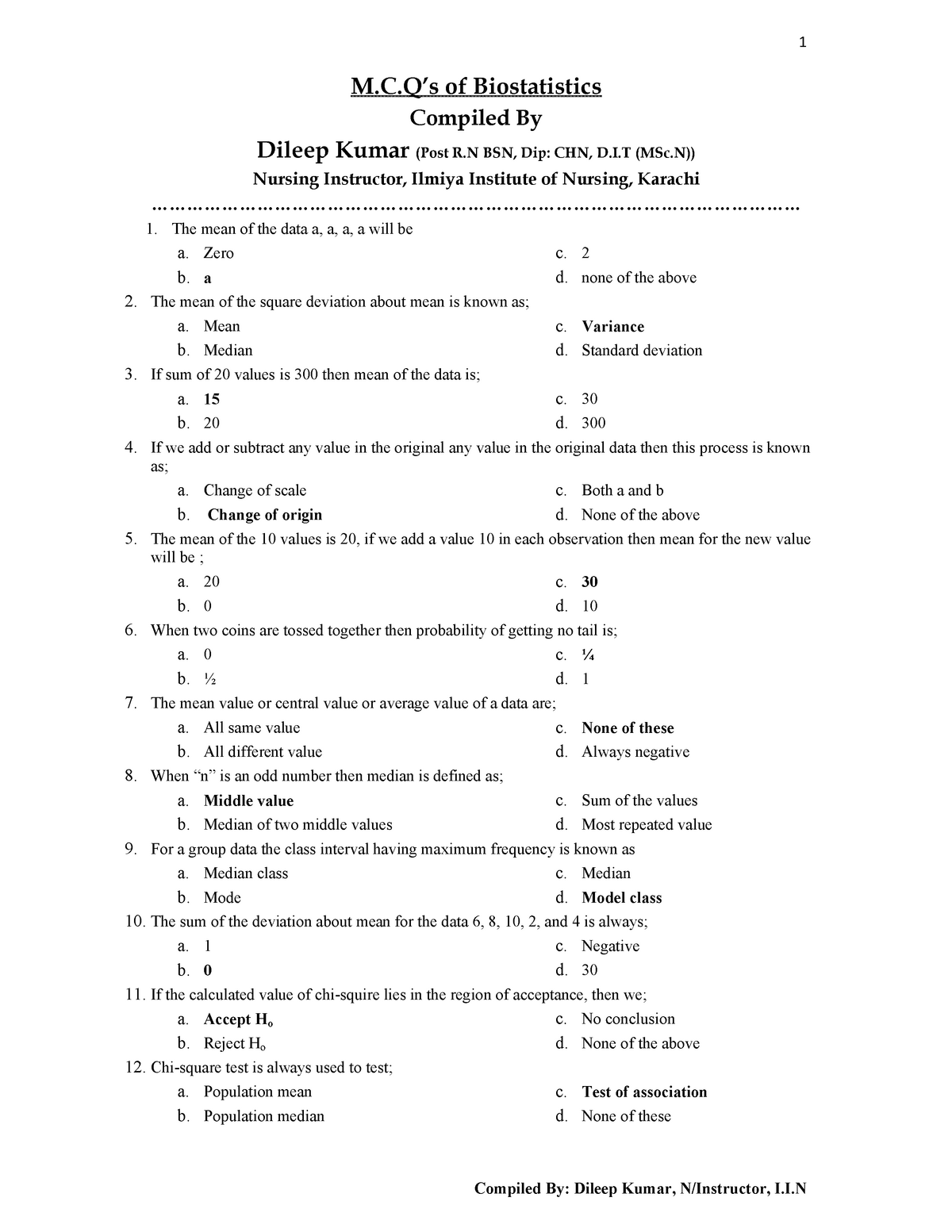 biostatistics and research methodology mcq with answers pdf