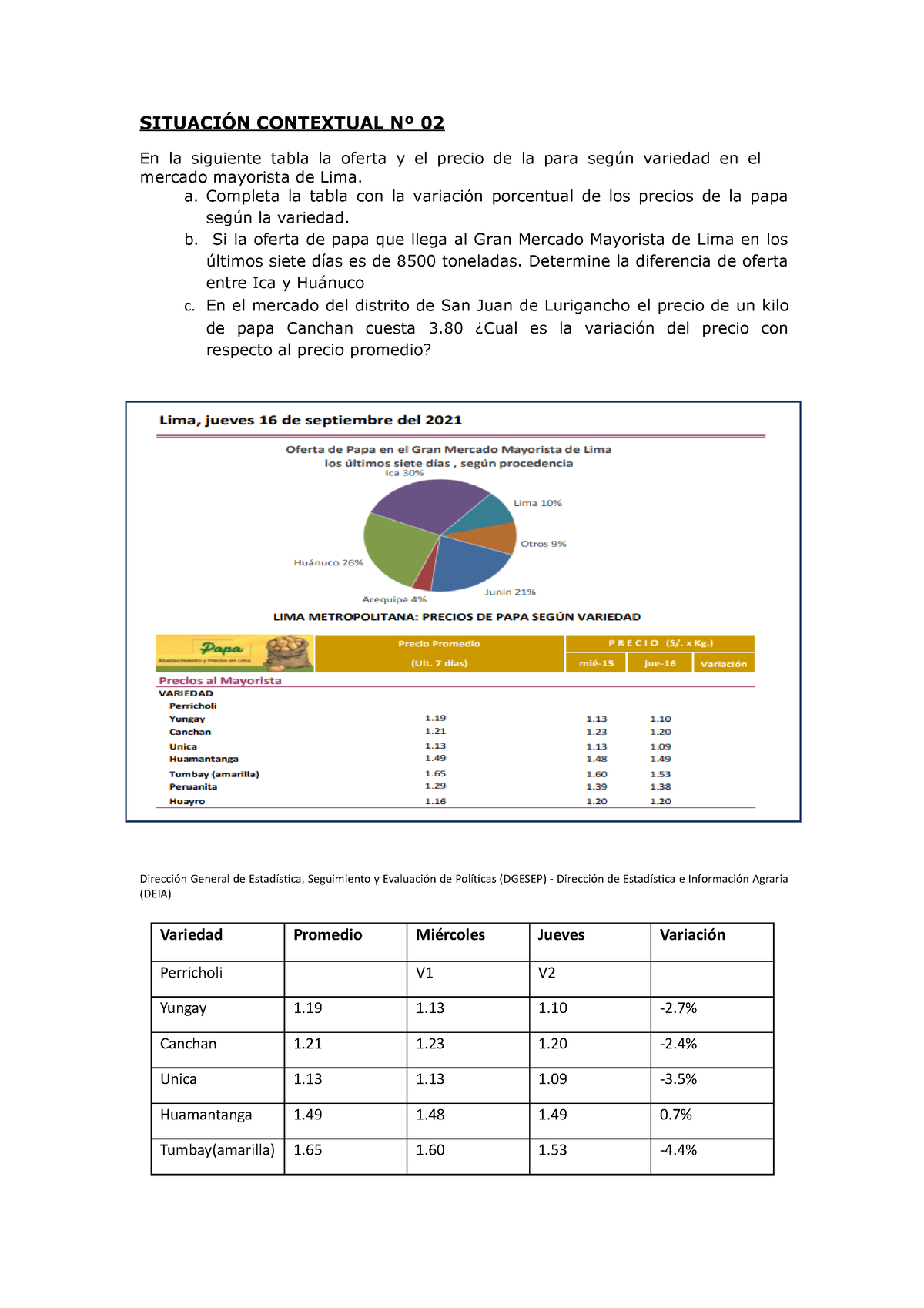 Situación Contextual Nº 02 - SITUACIÓN CONTEXTUAL Nº 02 En La Siguiente ...